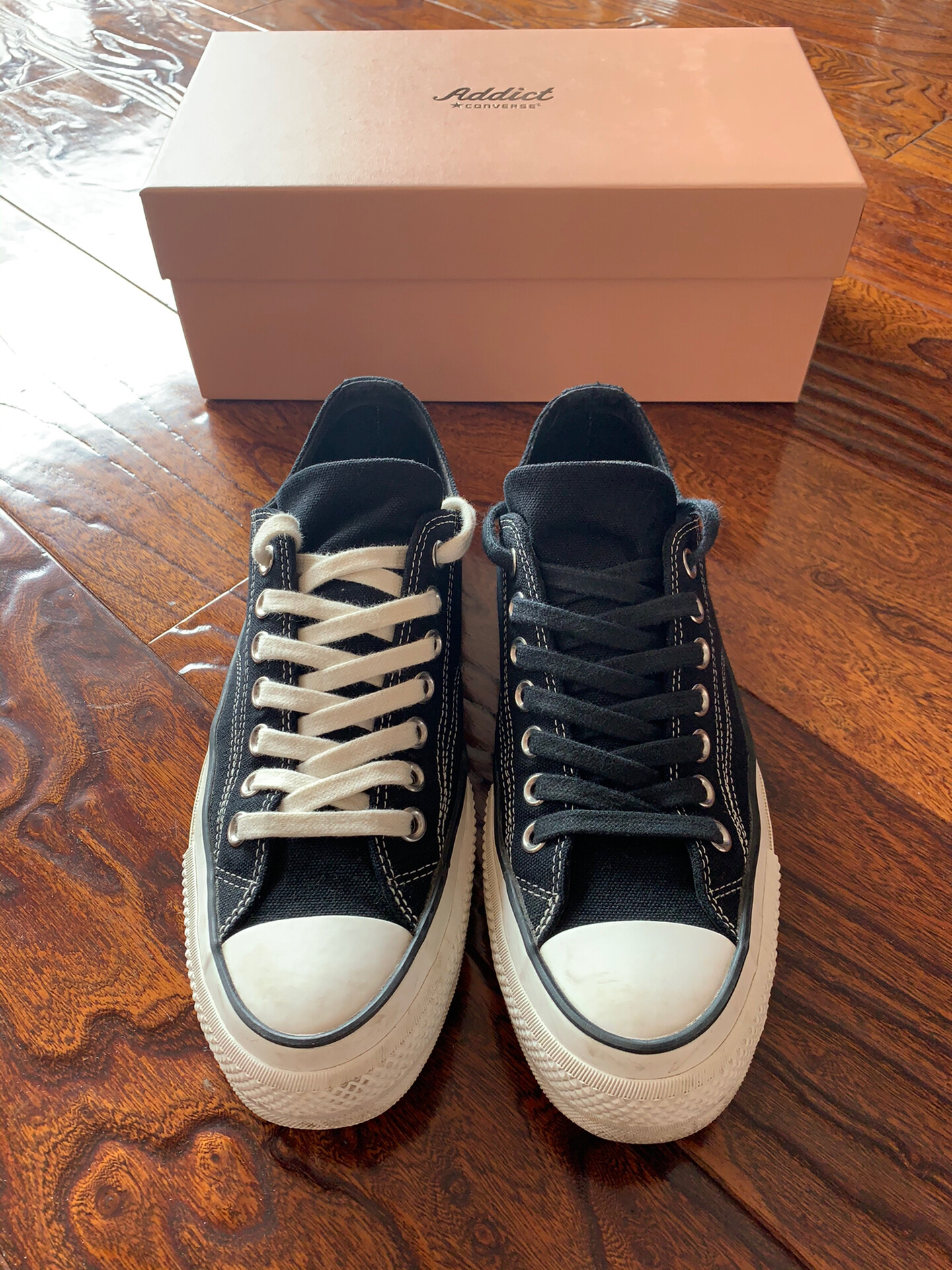 Converse Addict Black Low Top Sneakers — detail