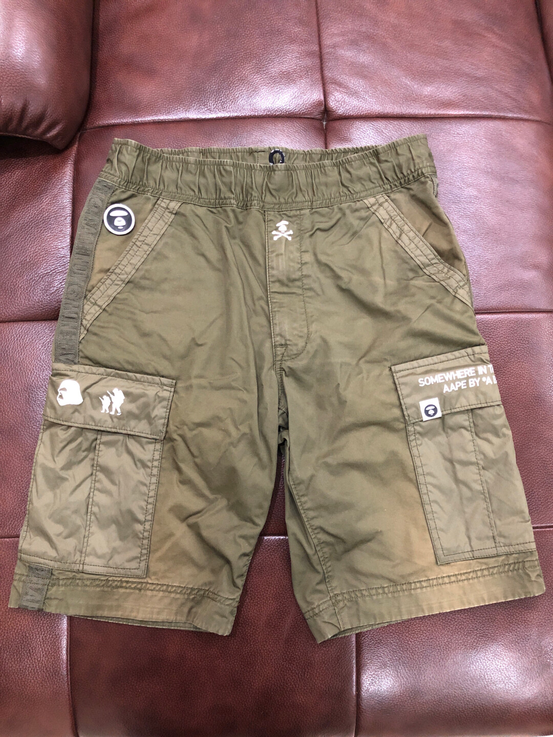 Aape Men’s Olive Green Cargo Shorts