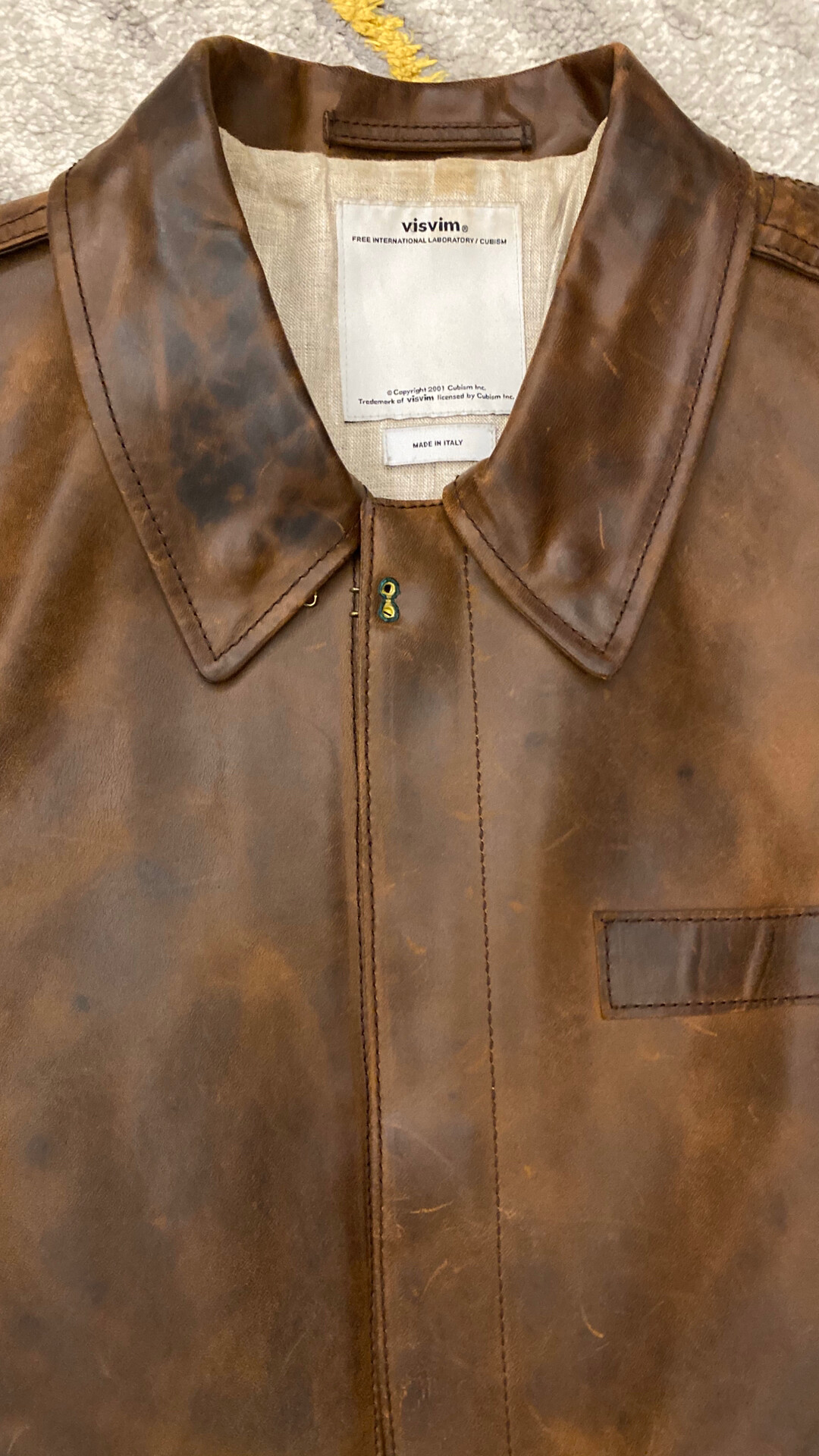Visvim A2 Italian Leather Jacket 12-13FW — detail