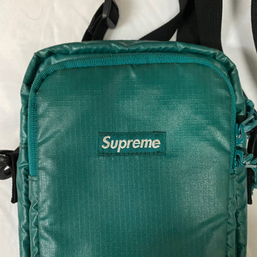 Supreme 43rd Teal Nylon Crossbody Bag — back
