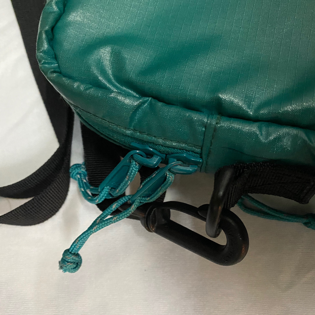 Supreme 43rd Teal Nylon Crossbody Bag — label