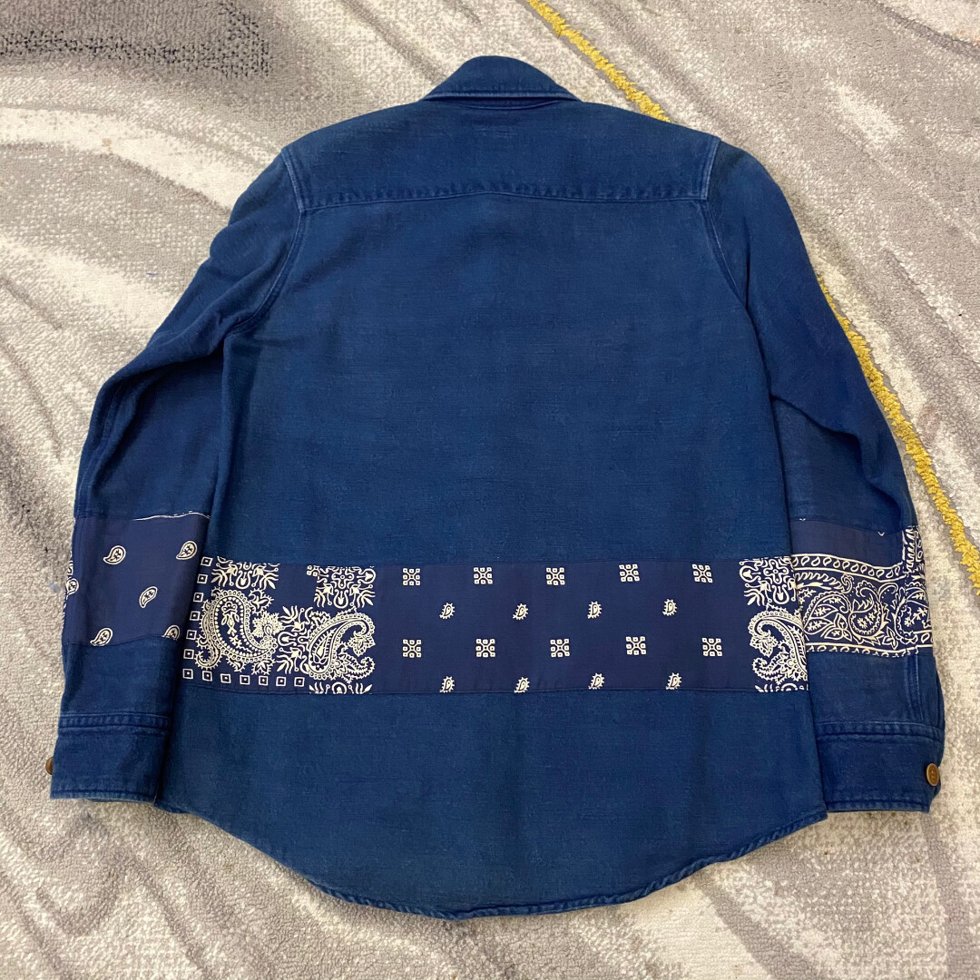 Visvim 15AW ICT Border Flannel Shirt — front