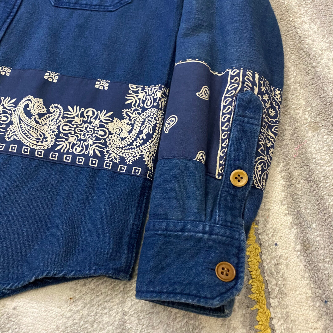 Visvim 15AW ICT Border Flannel Shirt — back