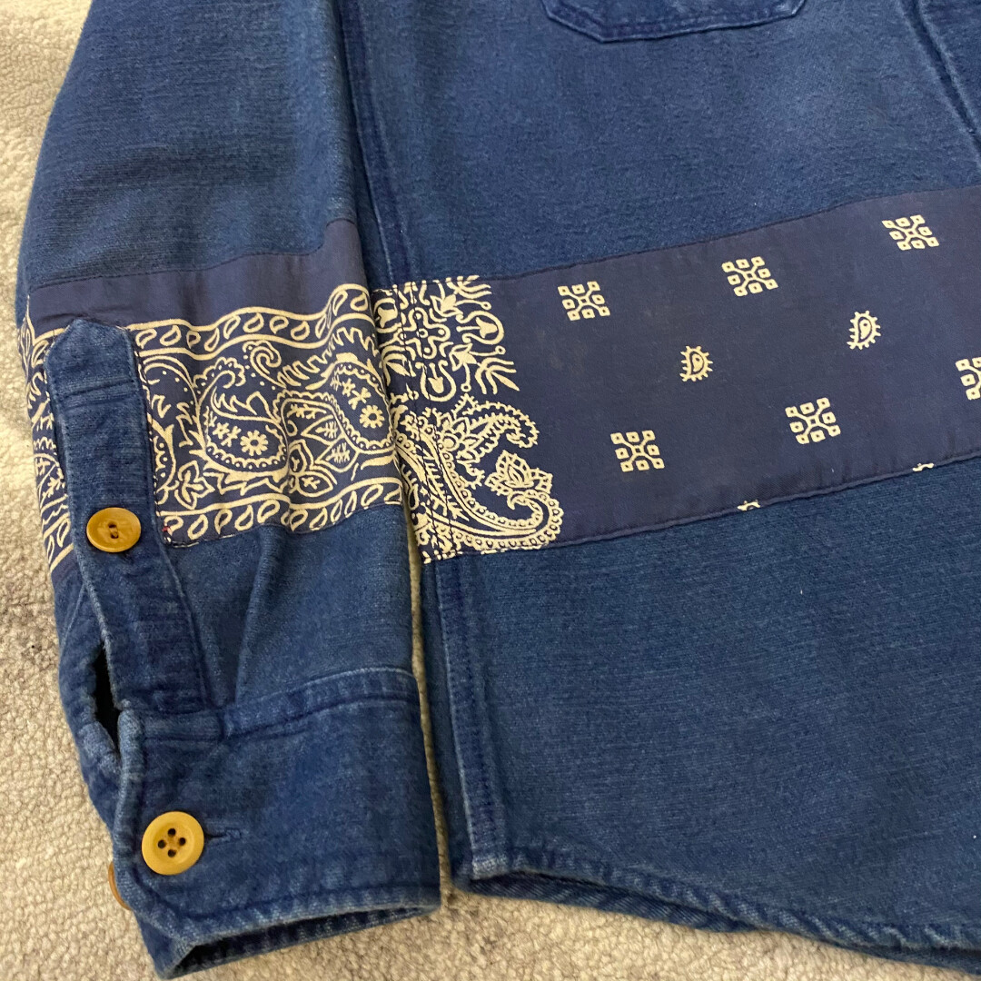 Visvim 15AW ICT Border Flannel Shirt — label