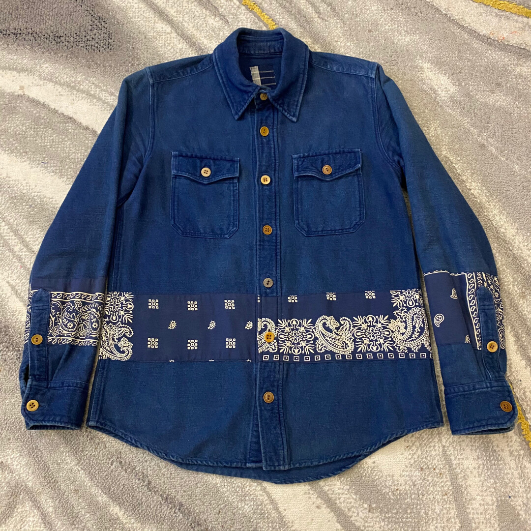 Visvim 15AW ICT Border Flannel Shirt