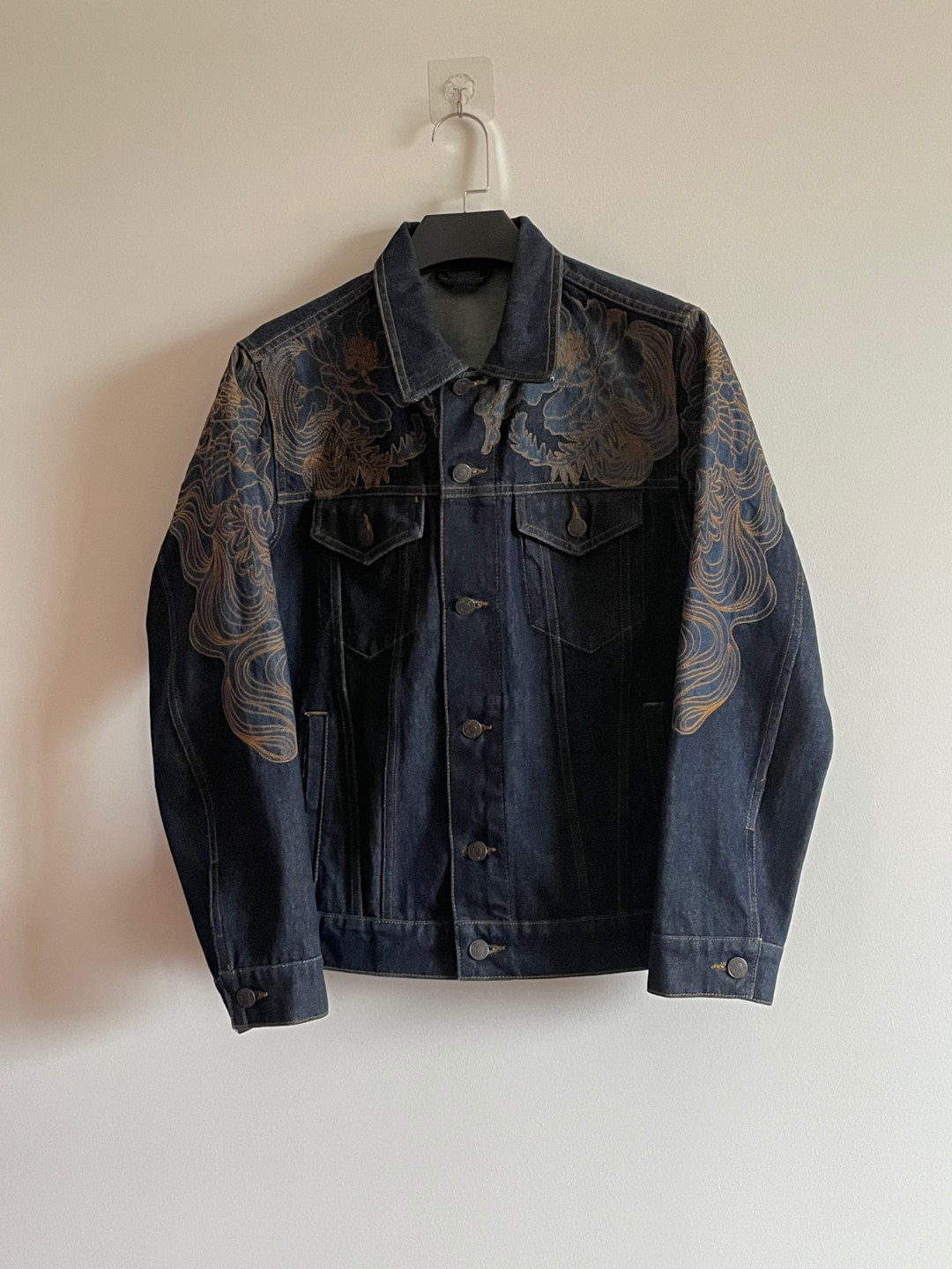 Dries Van Noten SS18 Floral Embroidered Denim Jacket