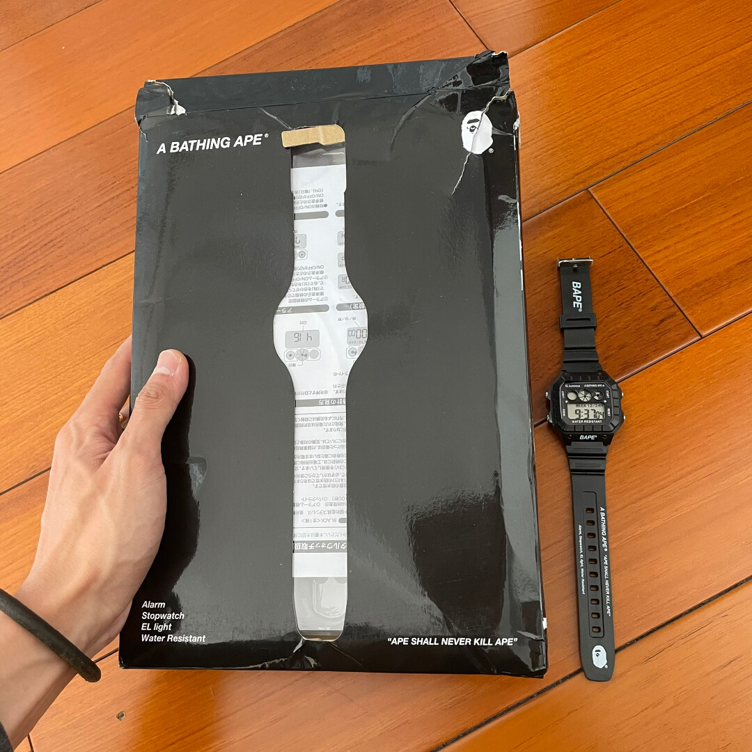 Bape A Bathing Ape Digital Watch — label