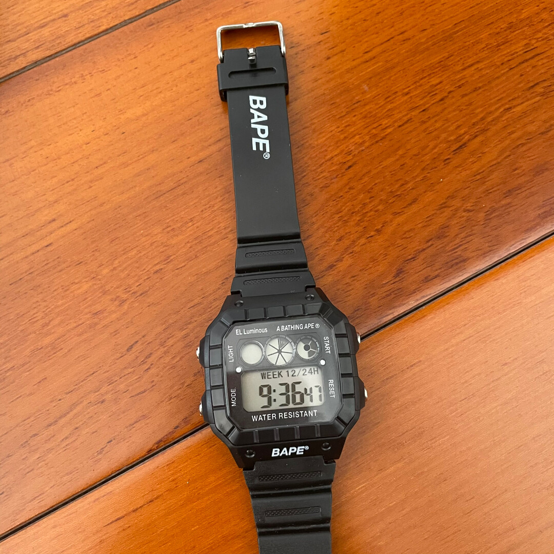 Bape A Bathing Ape Digital Watch — front