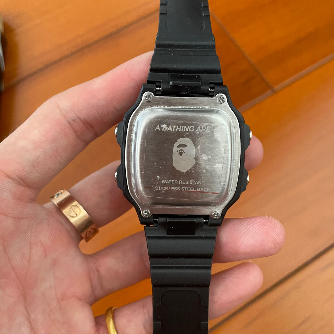 Bape A Bathing Ape Digital Watch — back