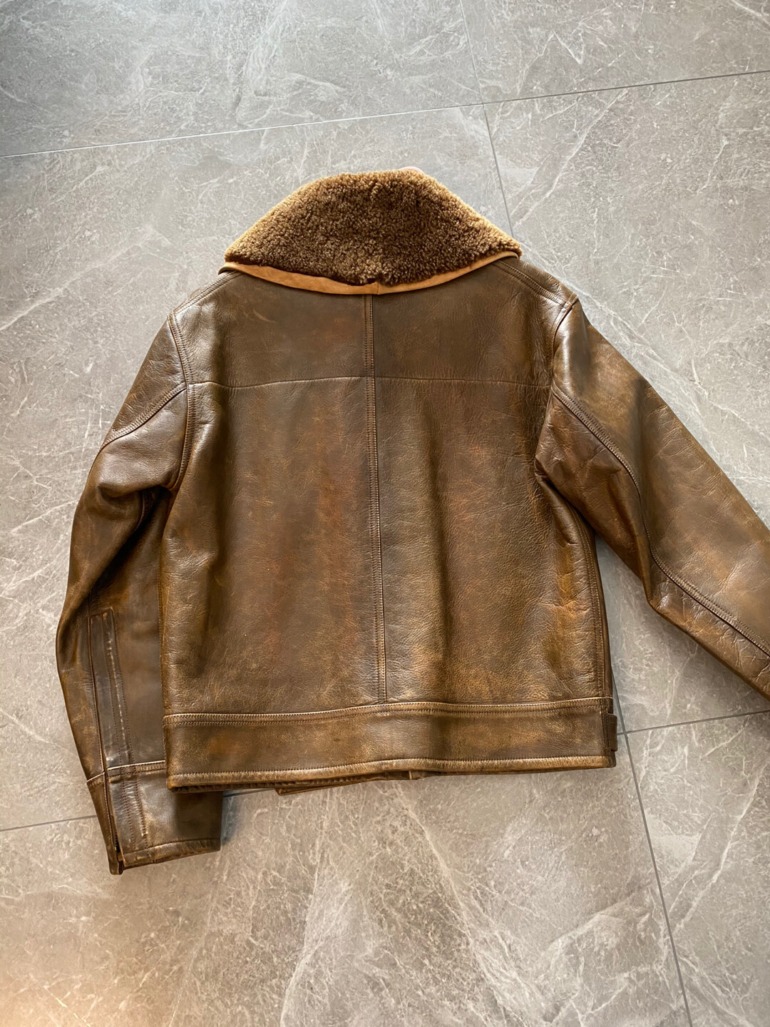 RL Purple Label B3 Shearling Jacket 50th Anniv — label