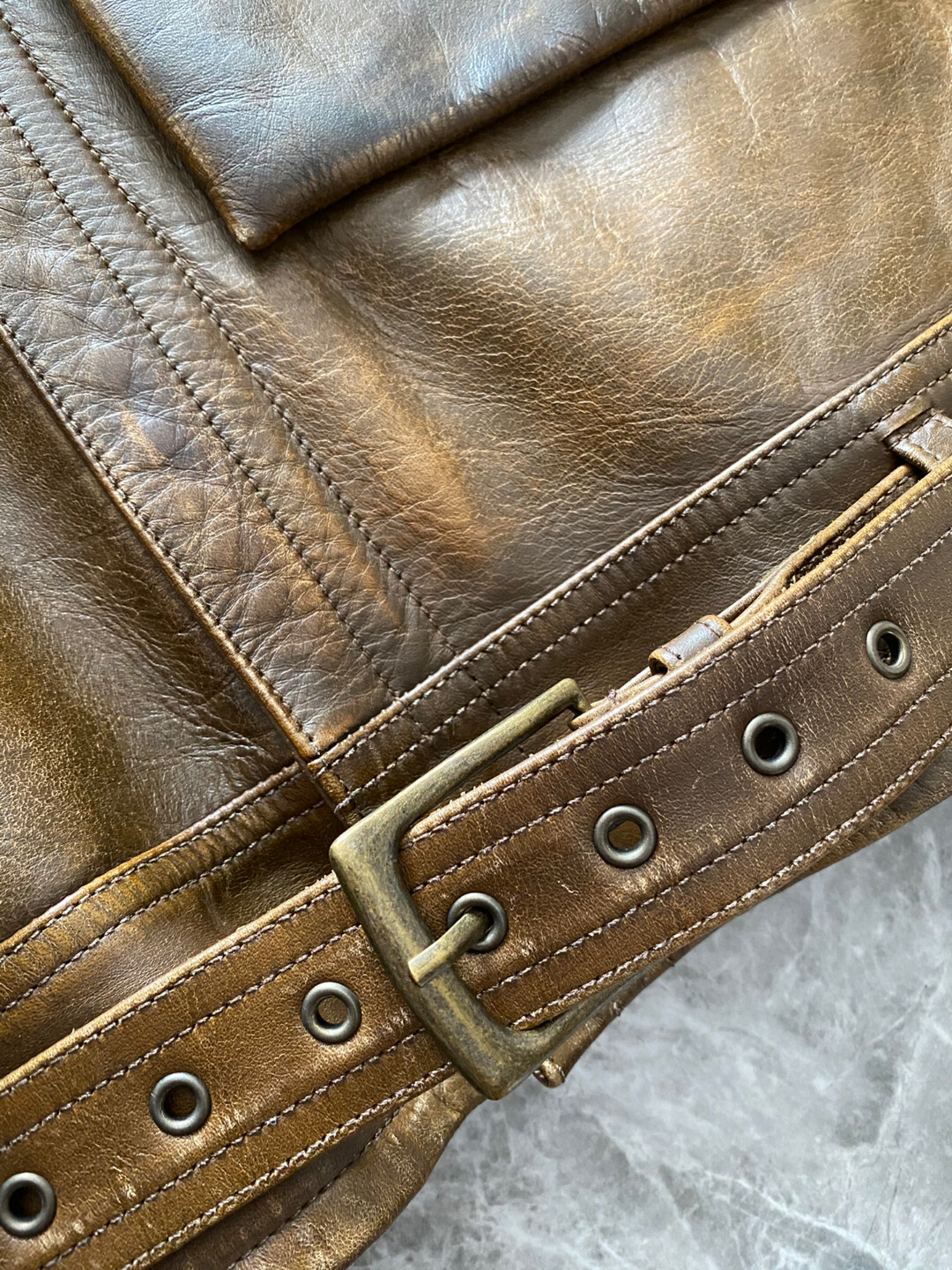 RL Purple Label B3 Shearling Jacket 50th Anniv — back