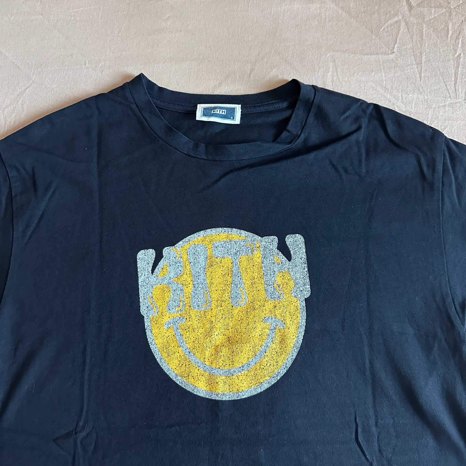 Kith Smiley Black Short-Sleeve Tee — front