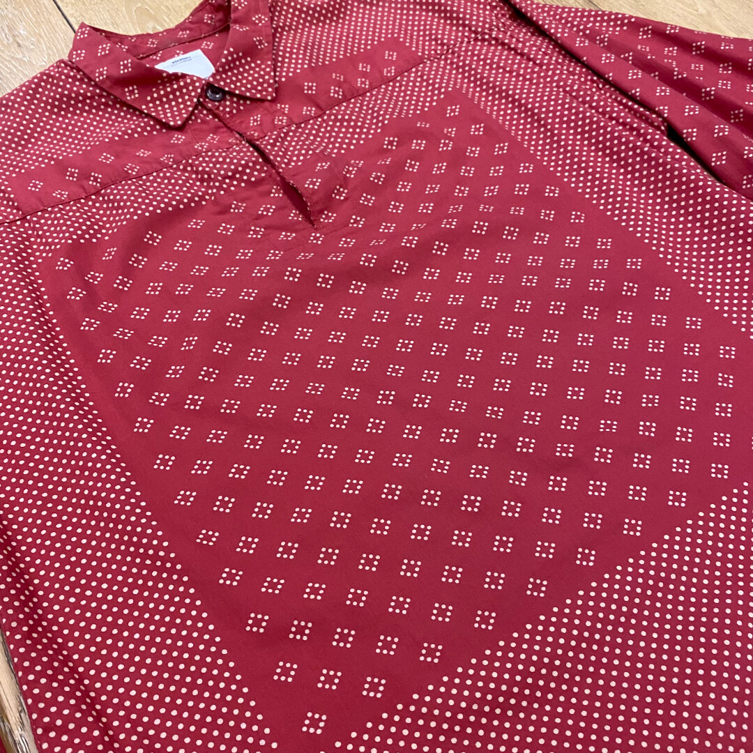 Visvim Red Tunic Long-sleeve Shirt — detail