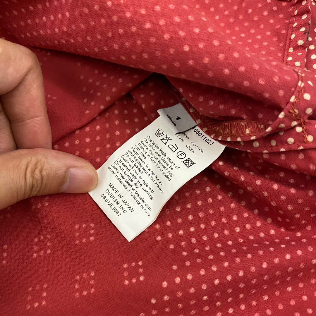 Visvim Red Tunic Long-sleeve Shirt — back