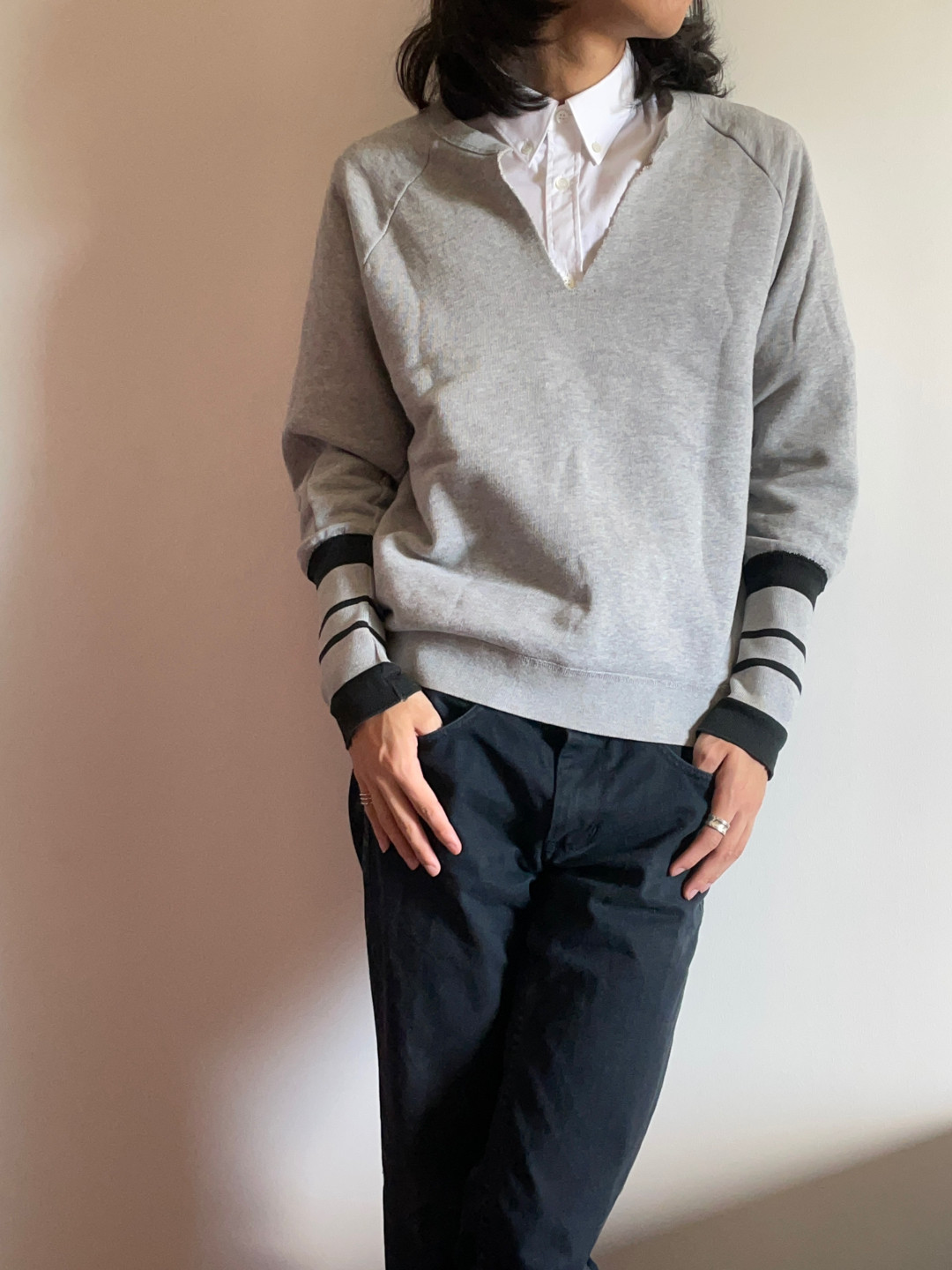 Alexander McQueen SS2011 Open-Collar Sweatshirt — detail