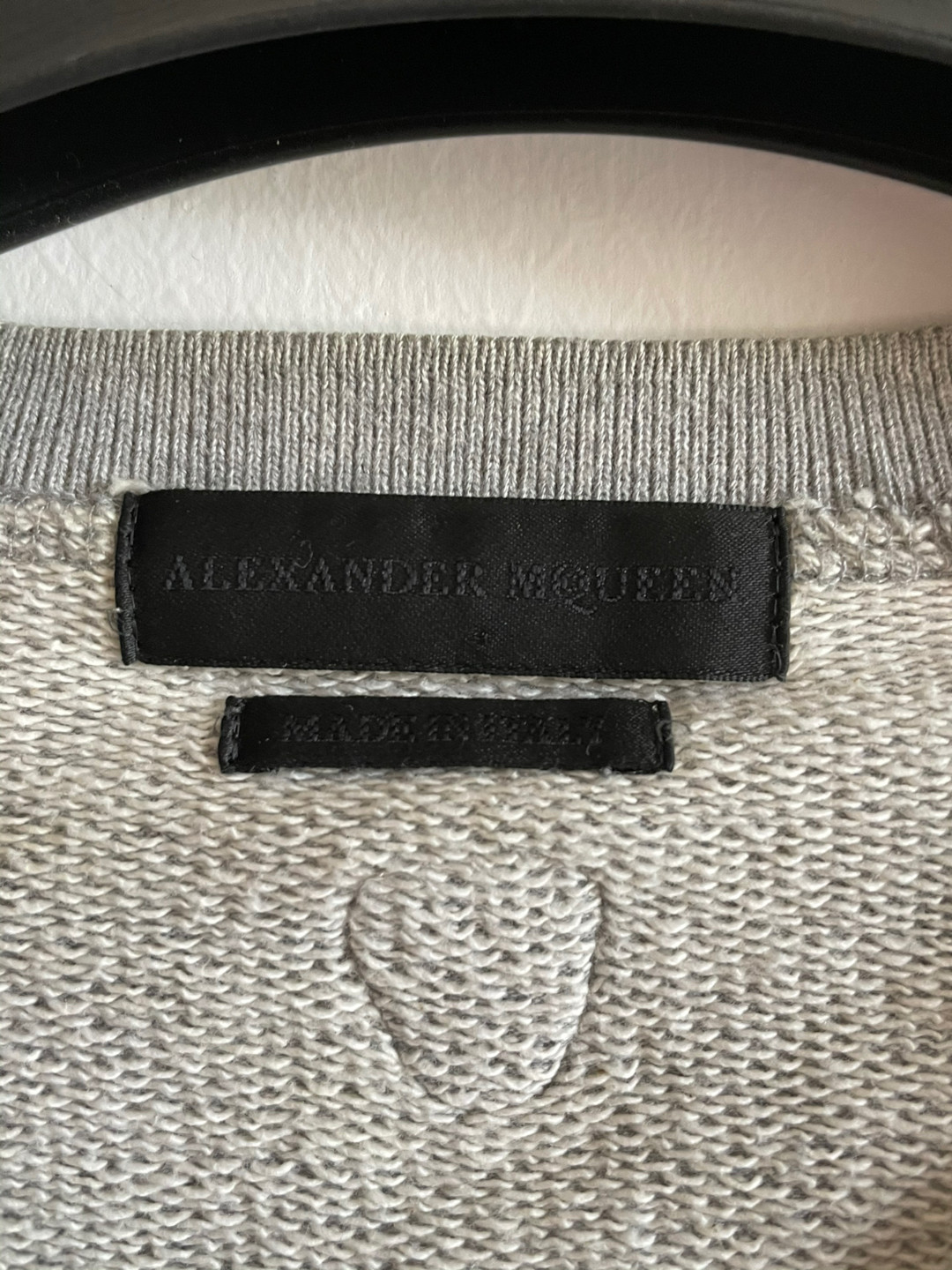 Alexander McQueen SS2011 Open-Collar Sweatshirt — label