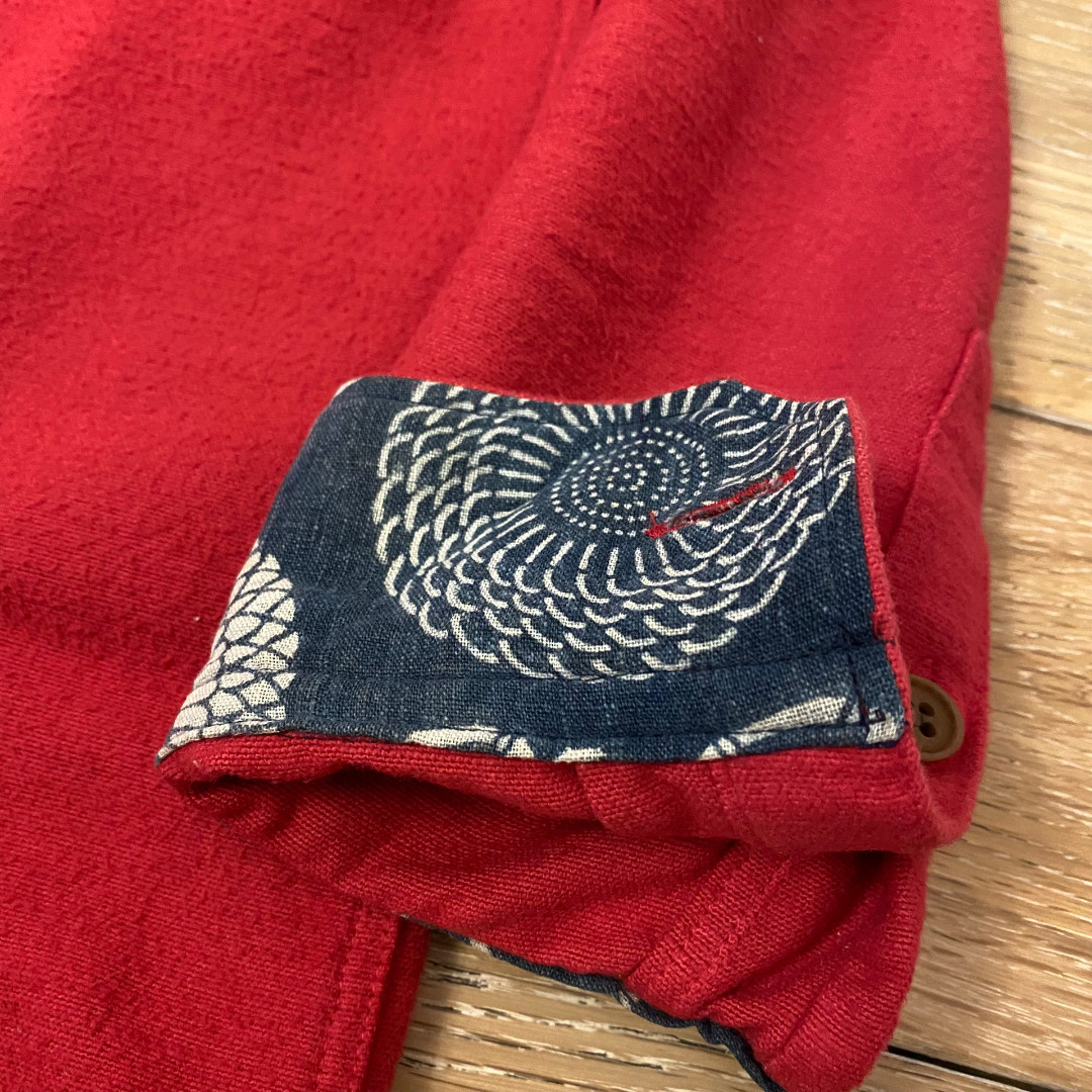 VISVIM ICT RED ELK FLANNEL SHIRT — back