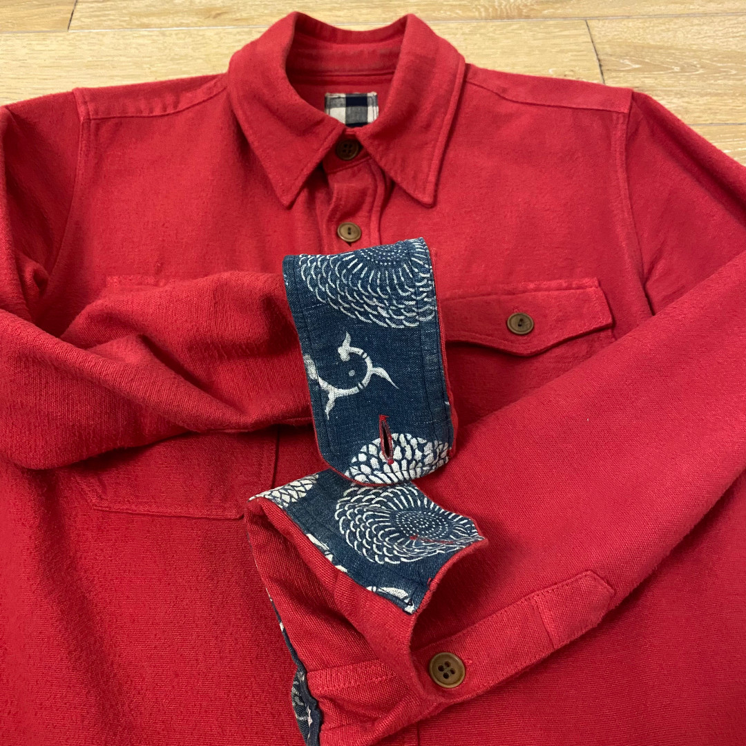 VISVIM ICT RED ELK FLANNEL SHIRT — label