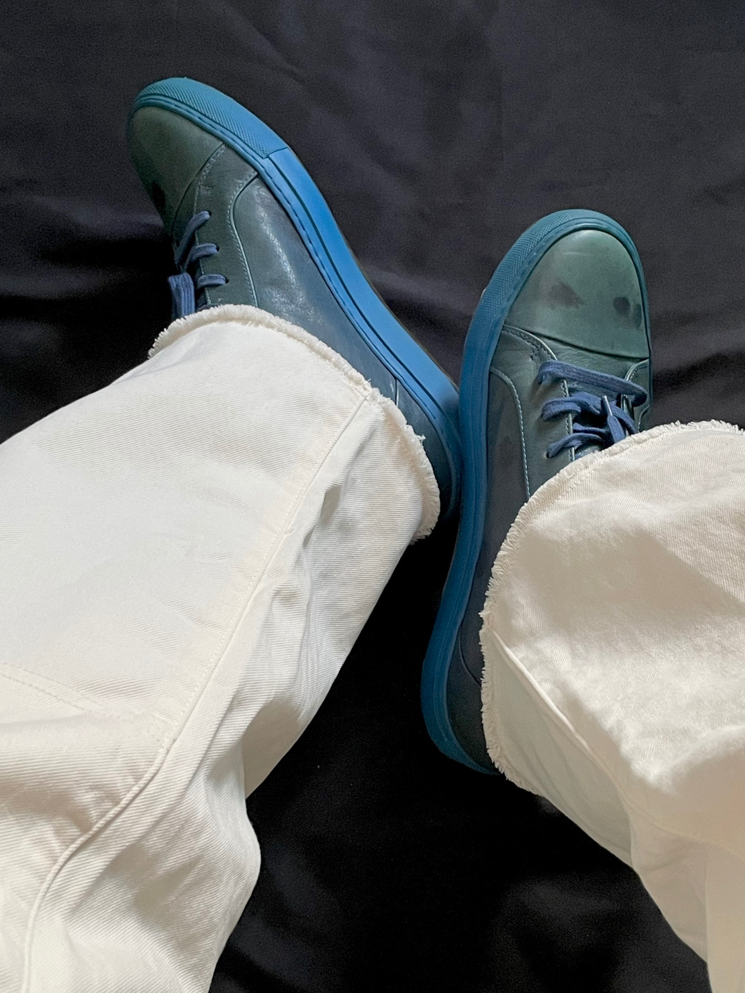 Dirk Bikkembergs Emerald Distressed Mid-Top Sneakers — front