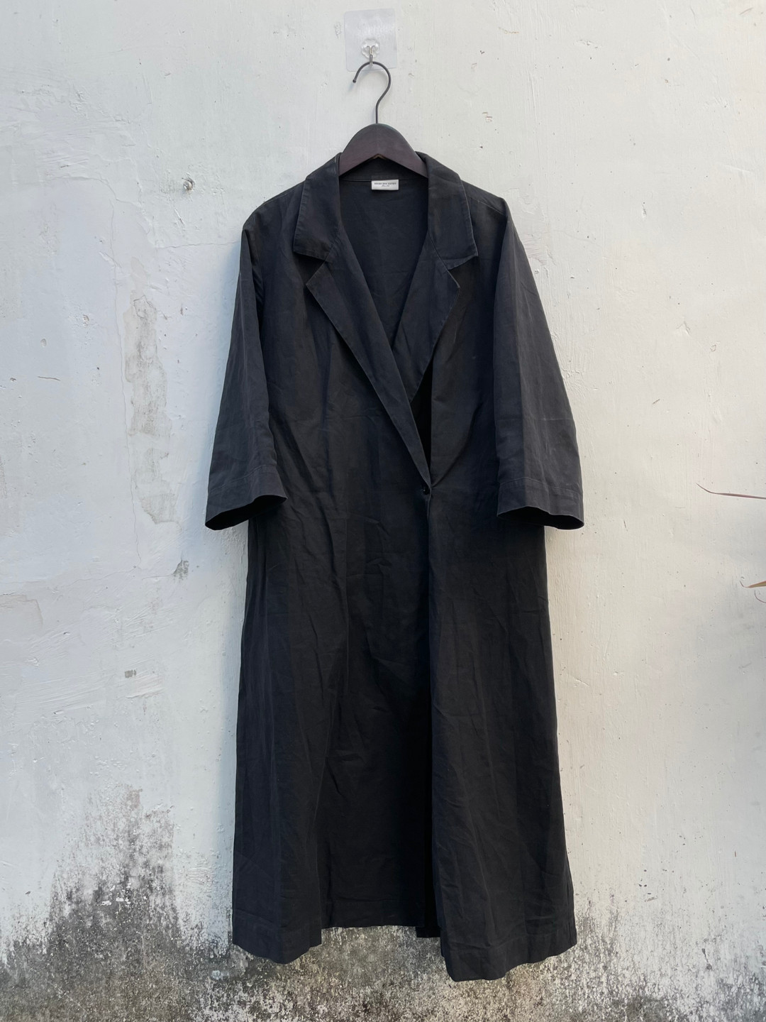 Dries Van Noten Deconstructed Coat — label