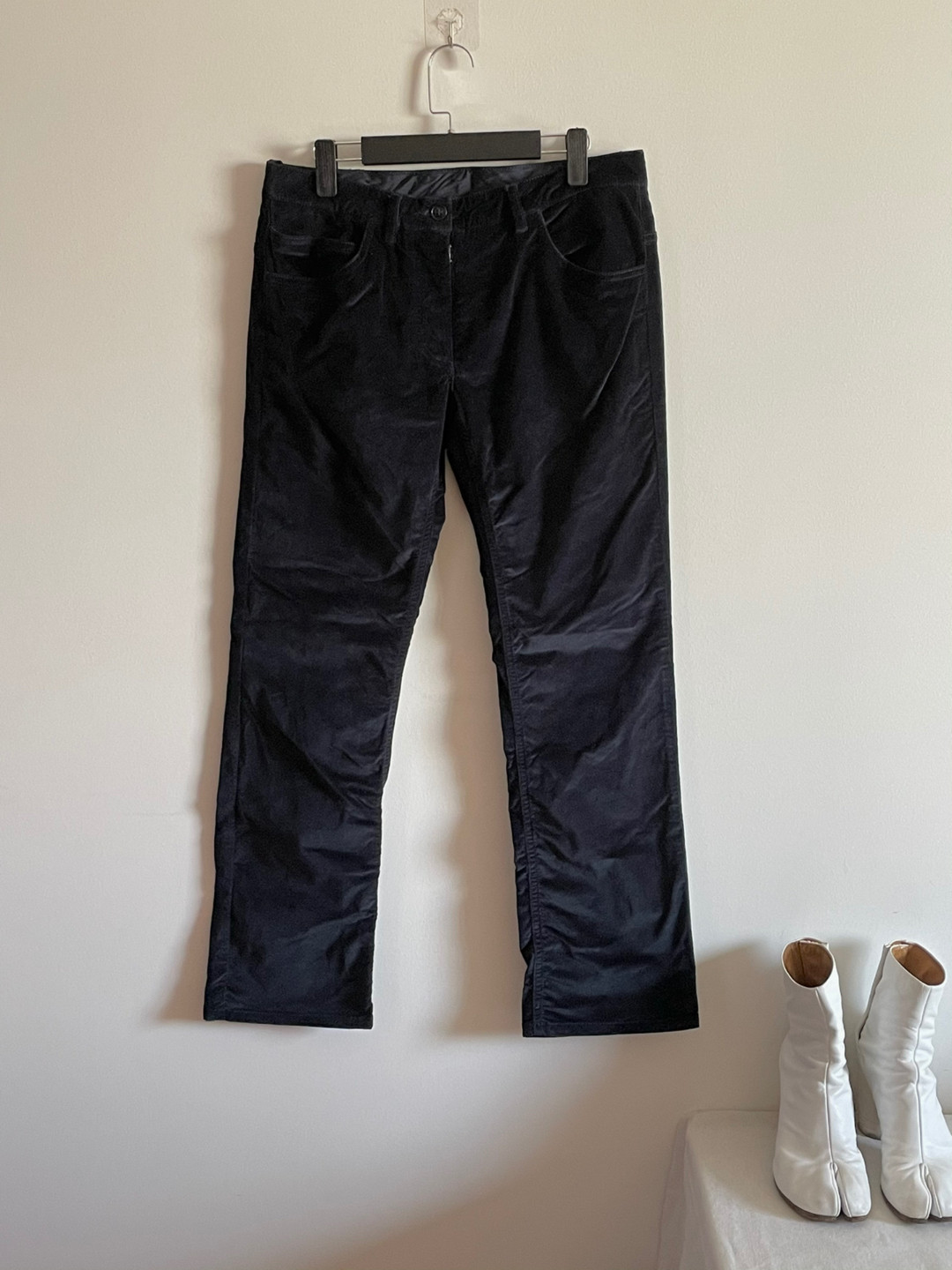 Maison Martin Margiela F/W07 Velvet Flared Pants — detail