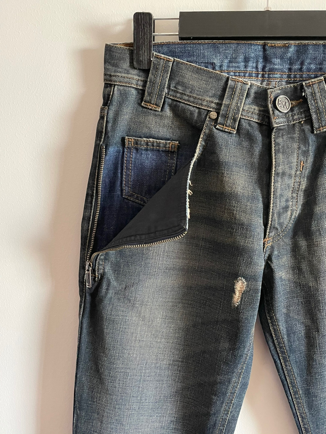 Dirk Bikkembergs Side Pocket Zipper Jeans — detail