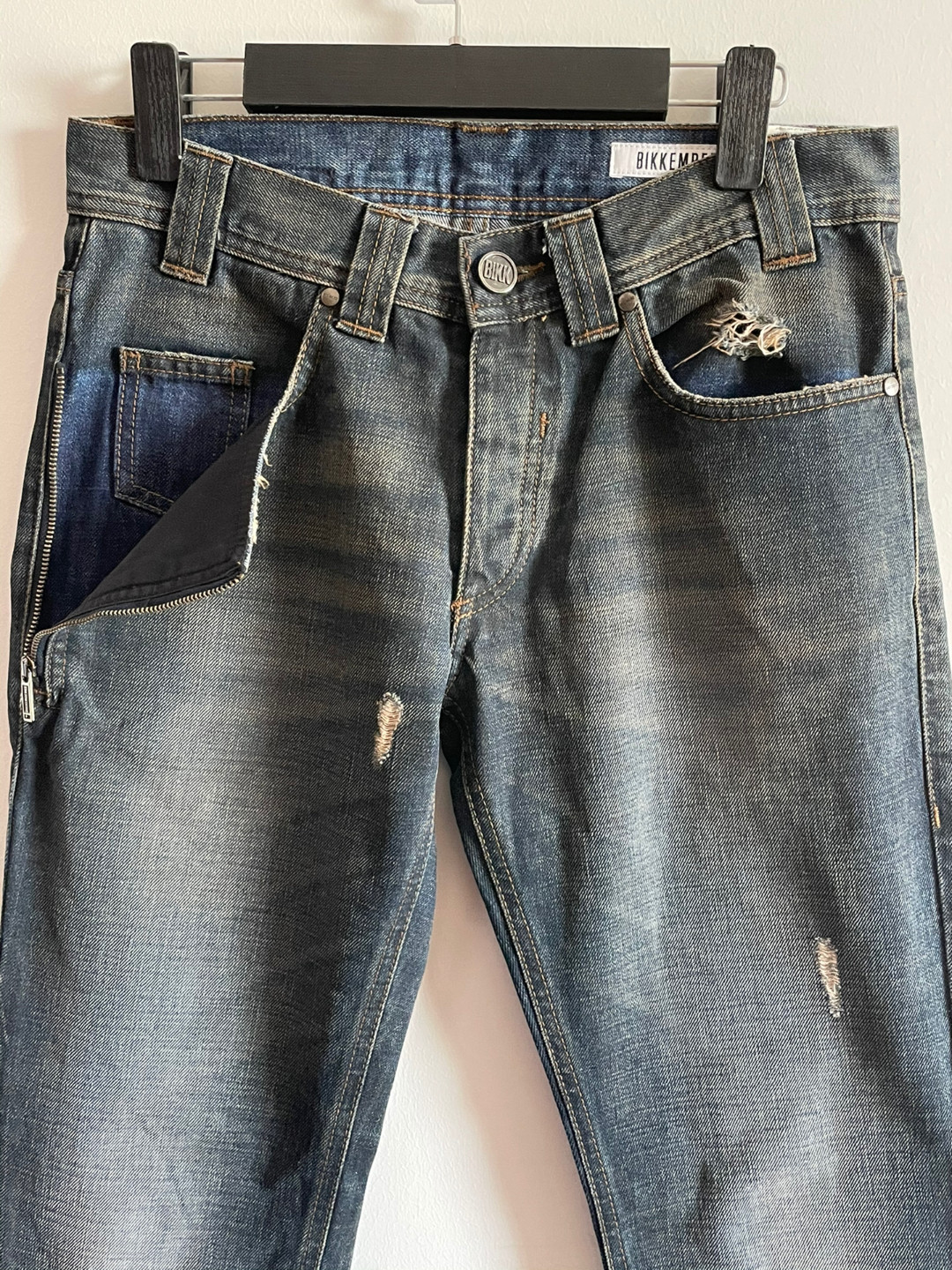 Dirk Bikkembergs Side Pocket Zipper Jeans