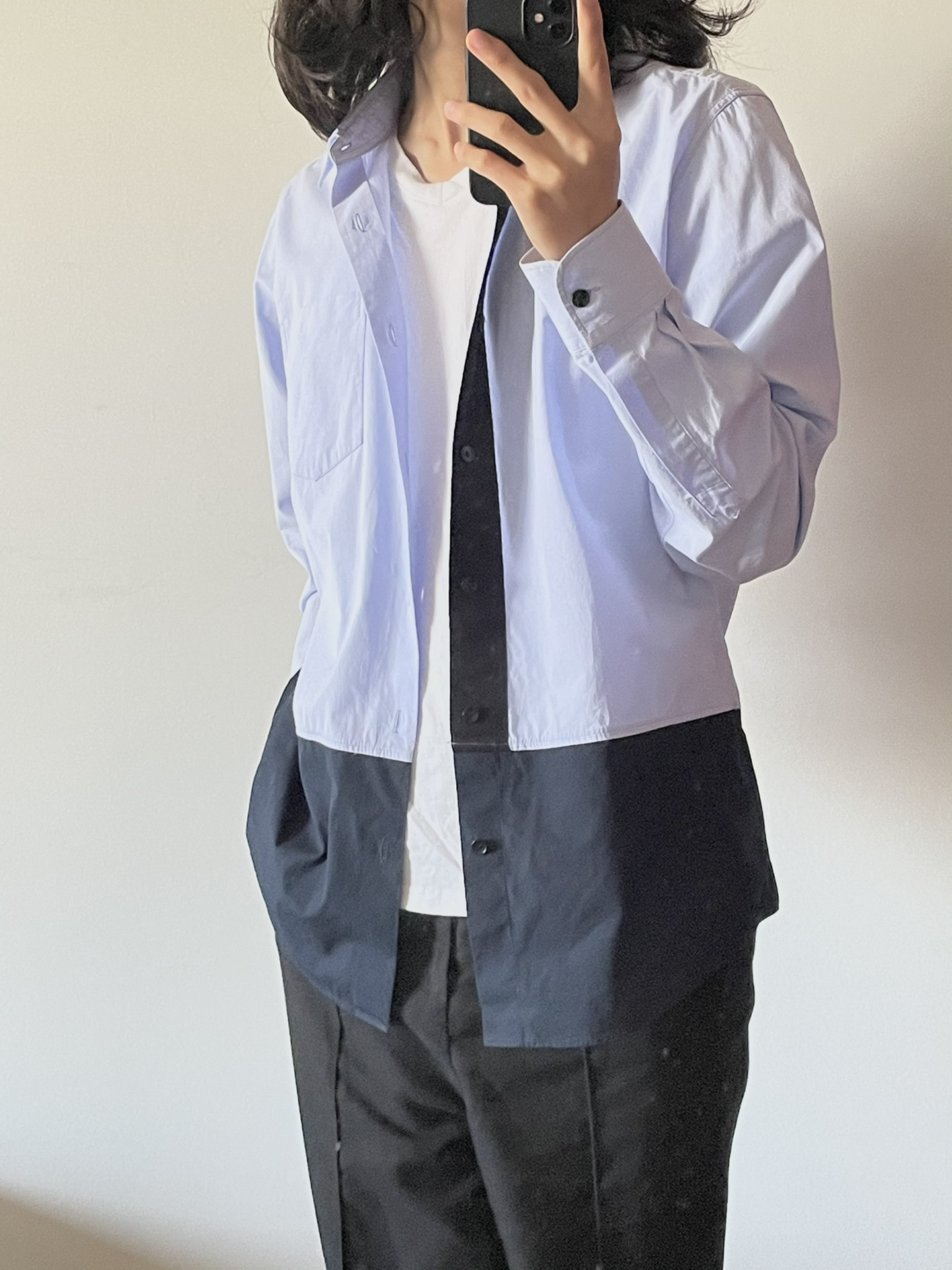 Dries Van Noten Spliced Long-Sleeve Shirt — front