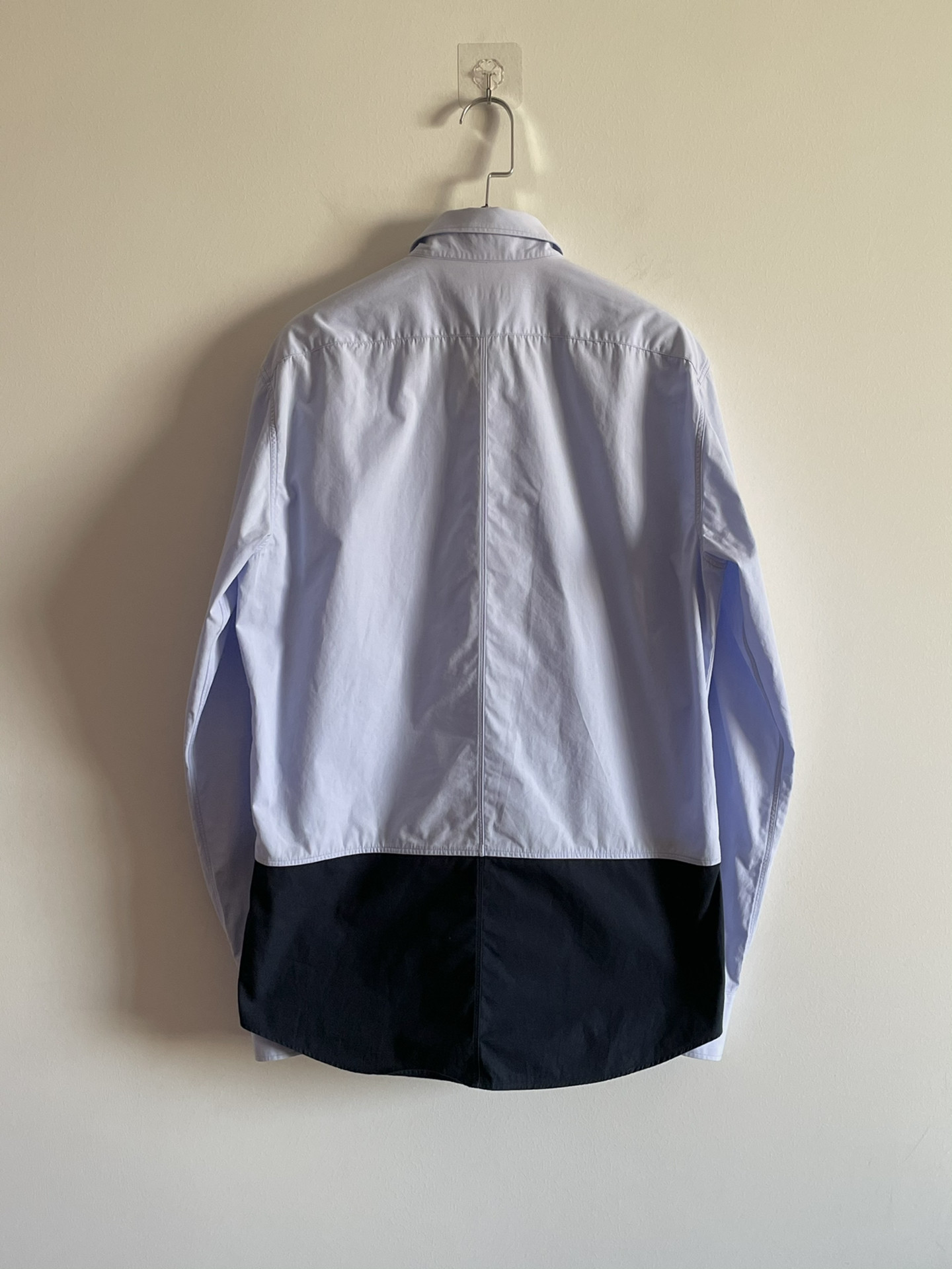Dries Van Noten Spliced Long-Sleeve Shirt — label