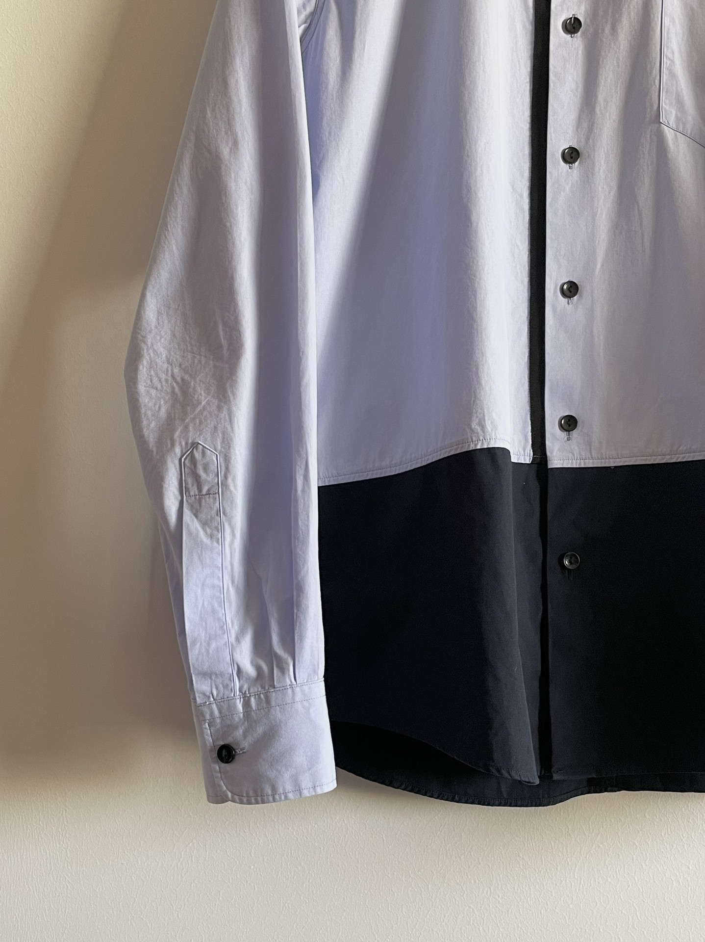 Dries Van Noten Spliced Long-Sleeve Shirt — back