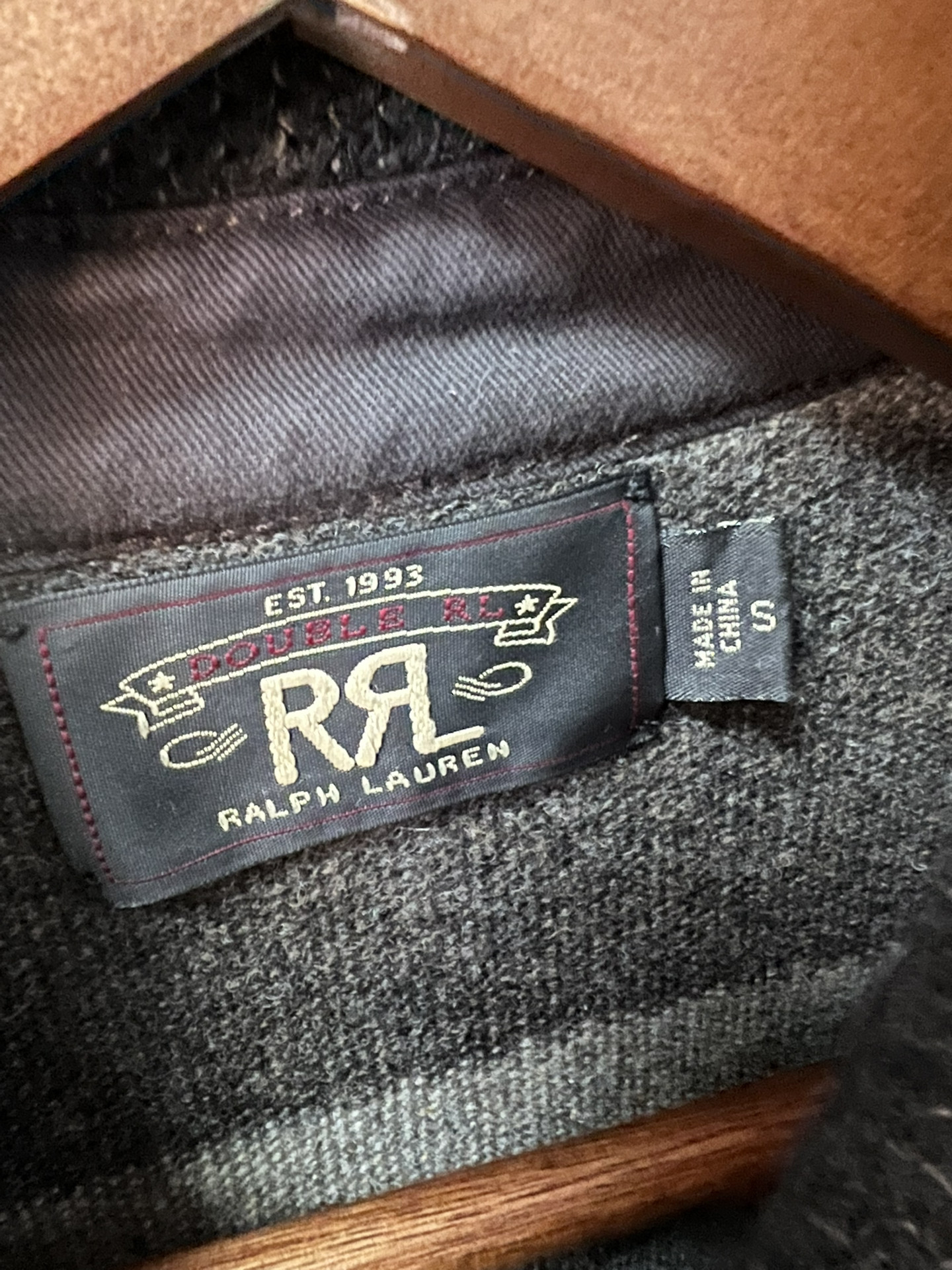 RRL Thick Knit Button-Up Shirt Jacket — front