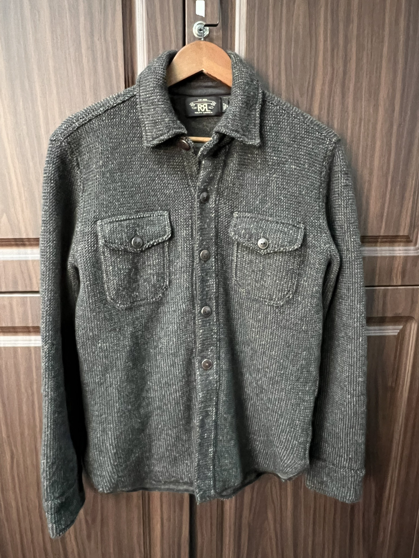 RRL Thick Knit Button-Up Shirt Jacket