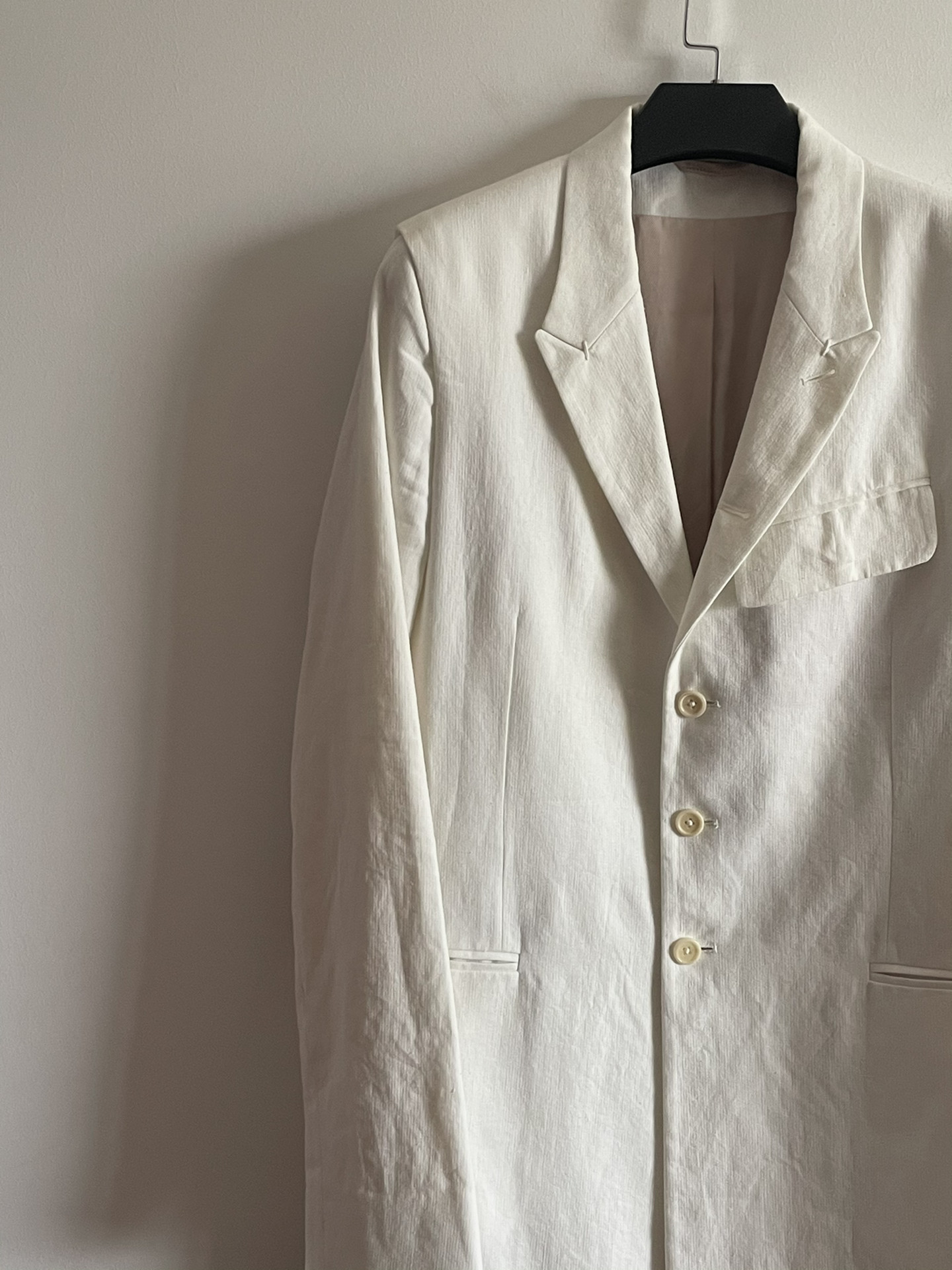 Ann Demeulemeester 2015 White Trench — back