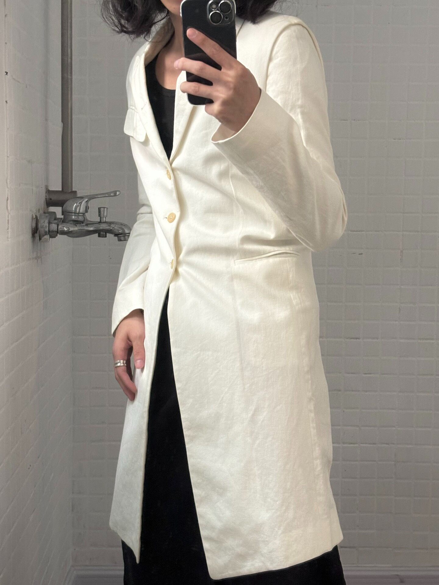 Ann Demeulemeester 2015 White Trench