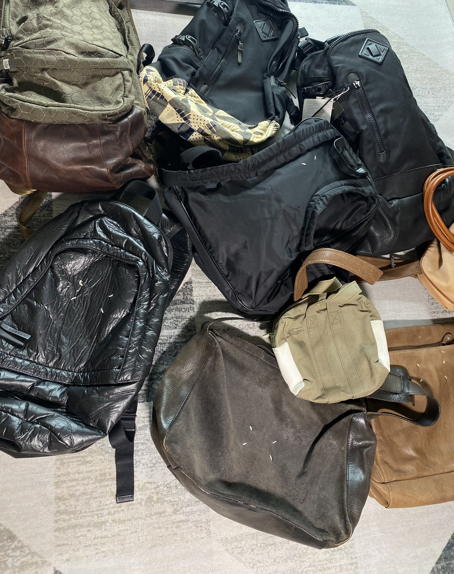 Visvim and Maison Margiela Assorted Bags — front