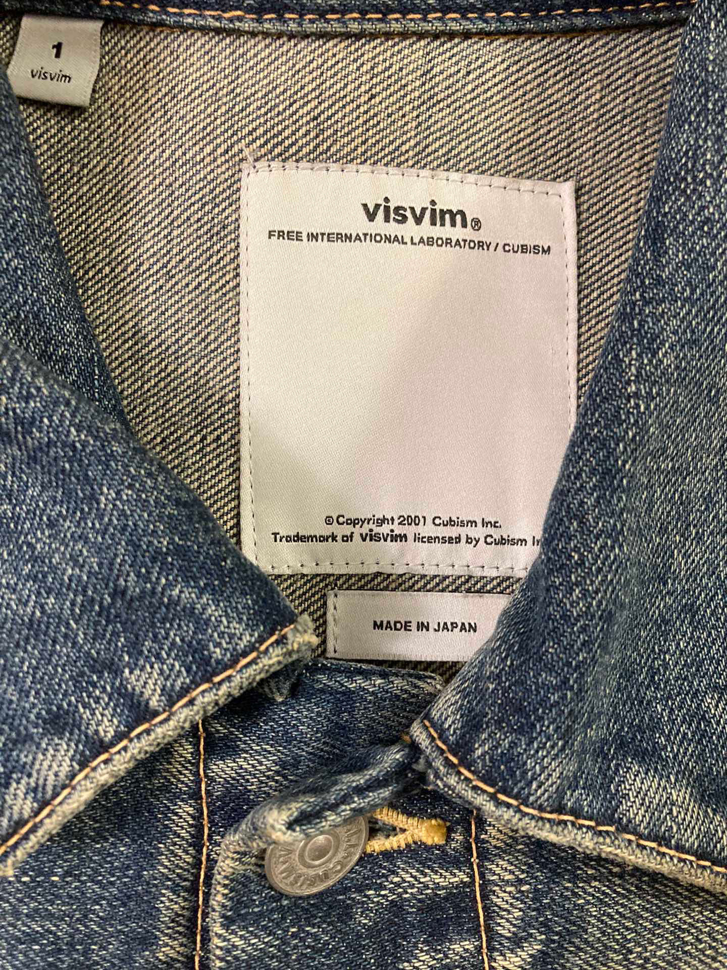 Visvim 101 JKT Denim Jacket — back