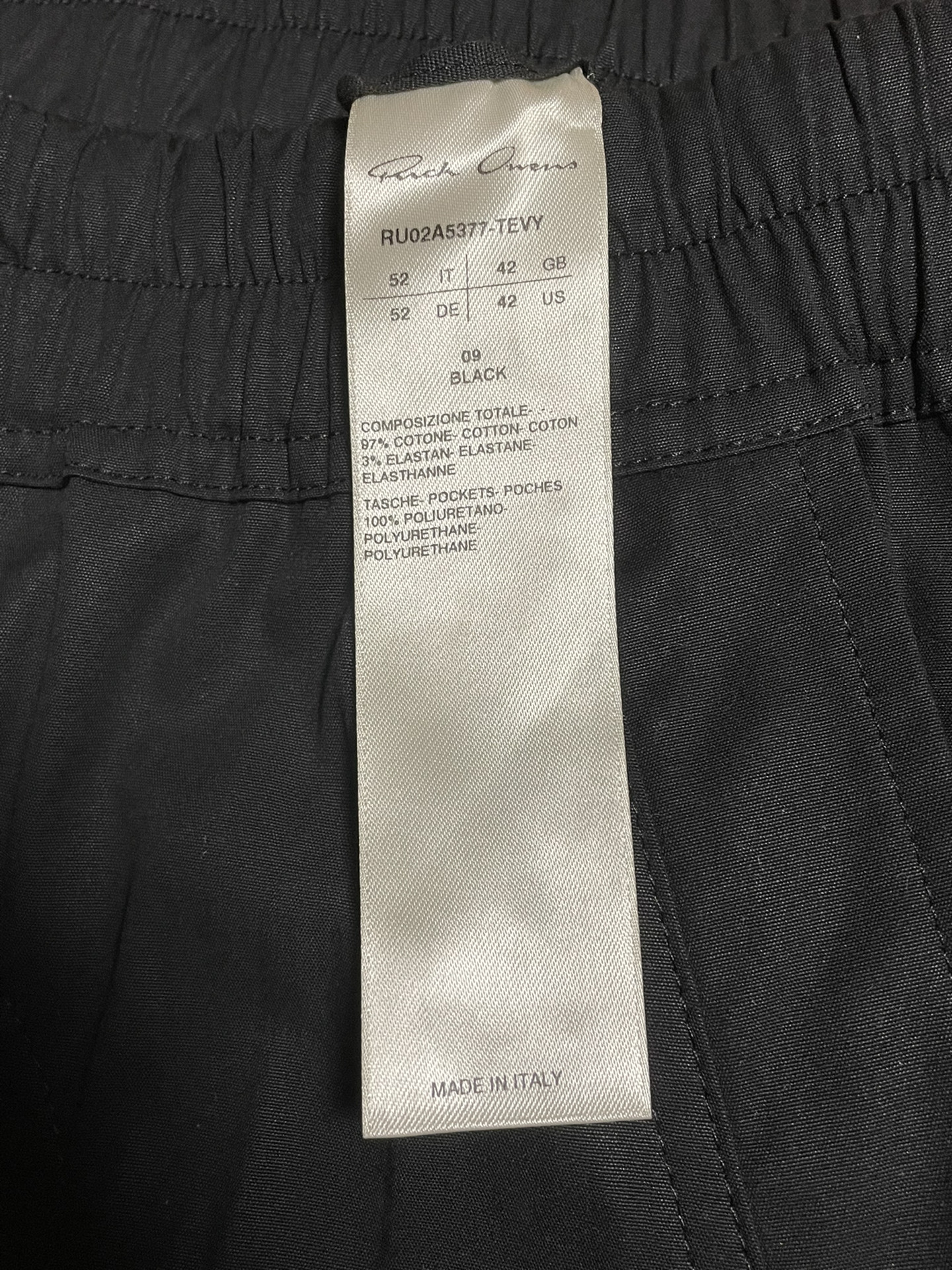 Rick Owens 52 Shell Pants — detail