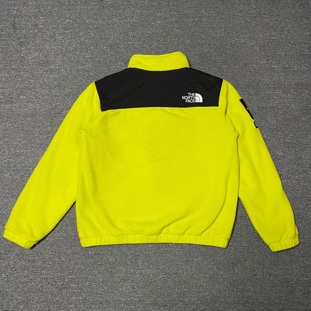 Supreme x TNF Neon Yellow Fleece Jacket — front