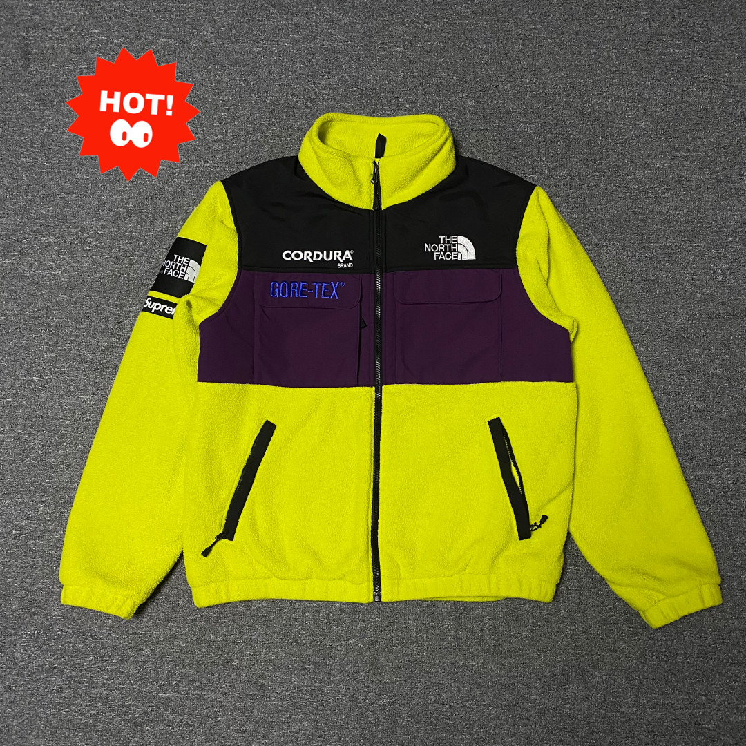 Supreme x TNF Neon Yellow Fleece Jacket