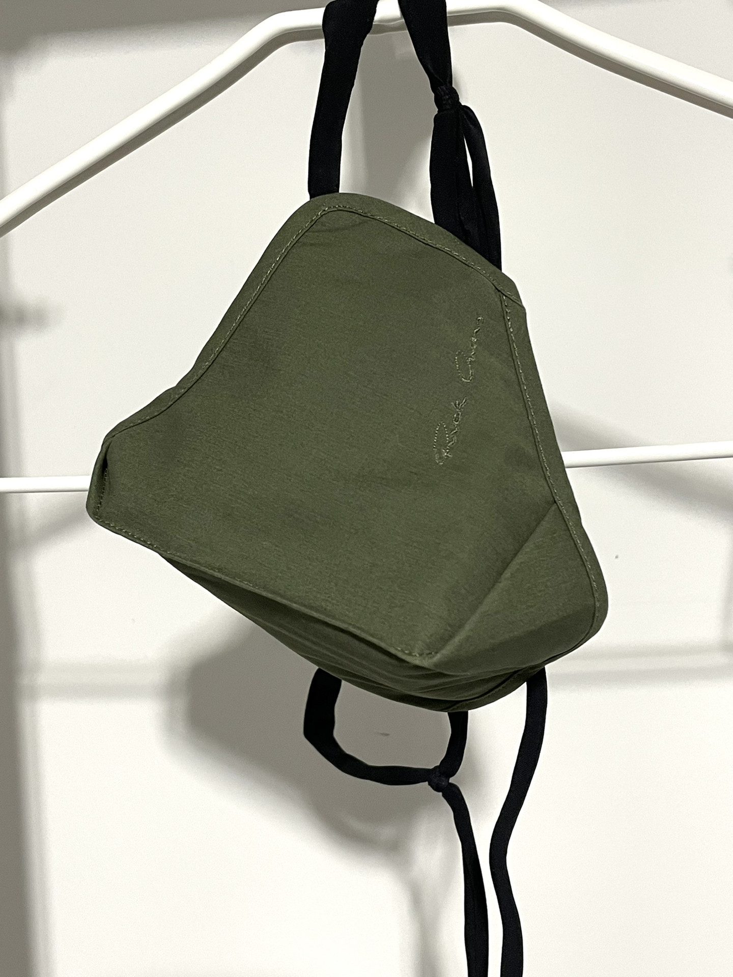 Rick Owens Olive Green Face Mask