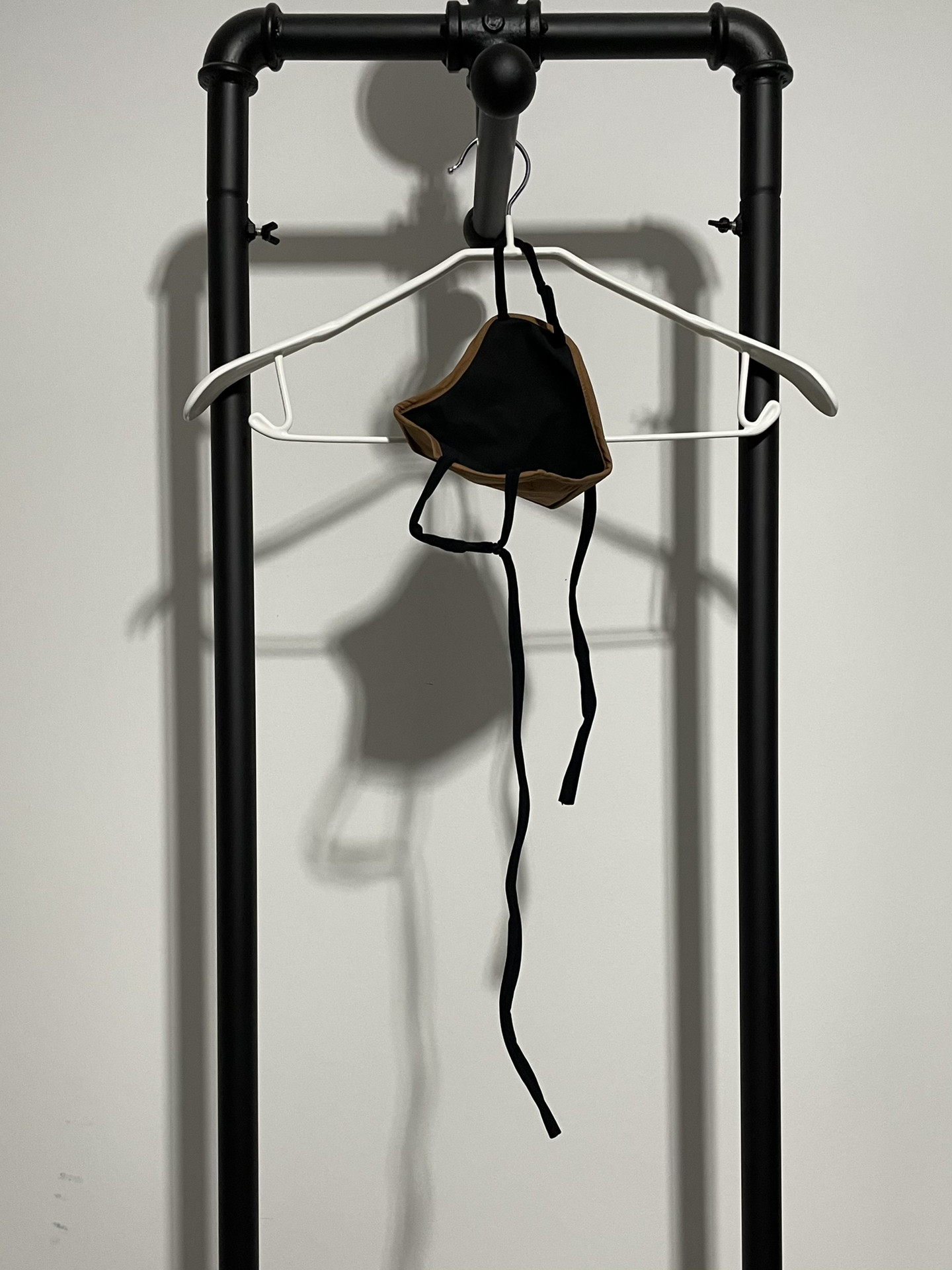 Rick Owens Brown Face Mask — front