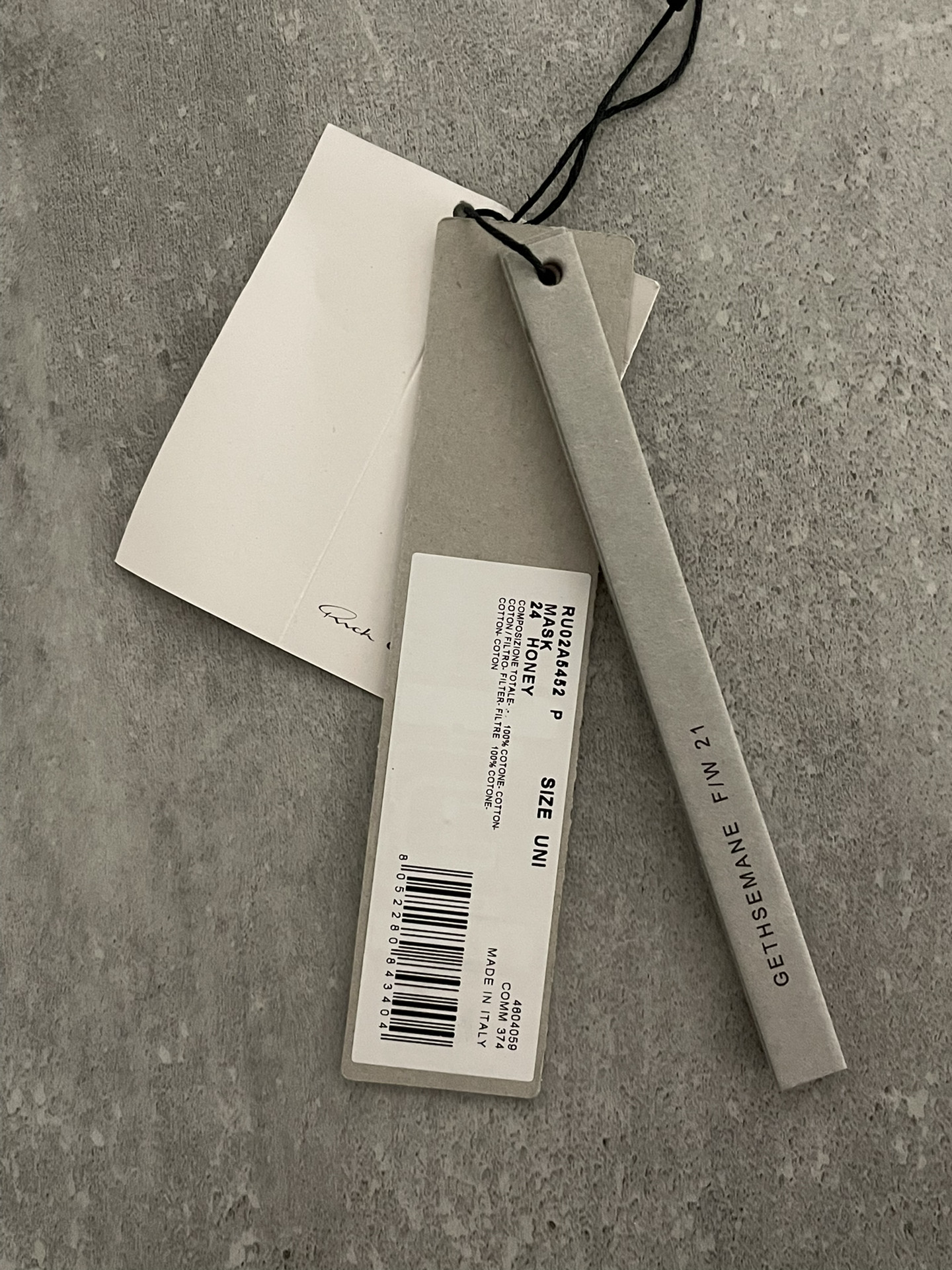 Rick Owens Brown Face Mask — back
