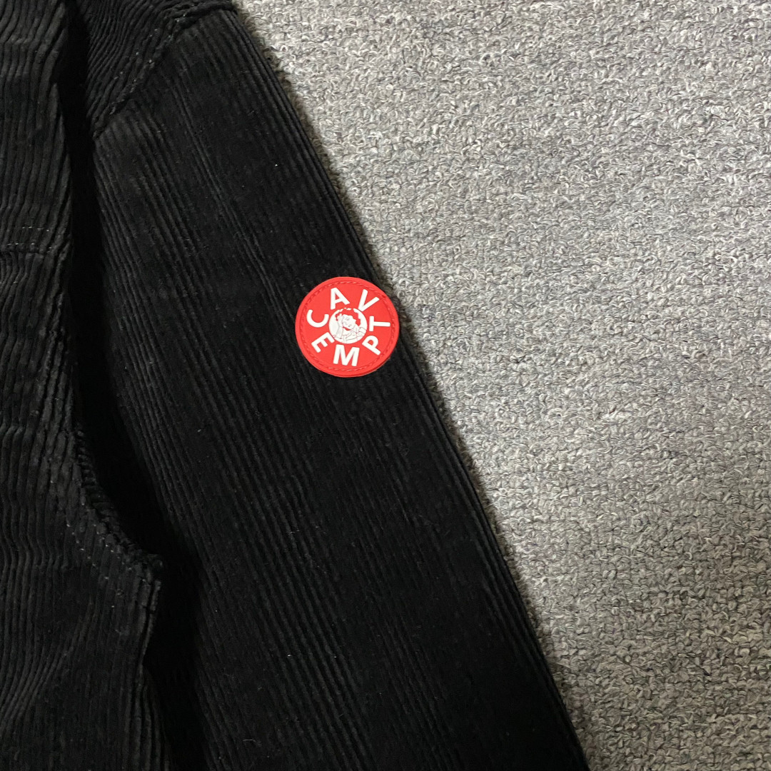 CAVEMPT 20AW Black Corduroy Jacket — detail