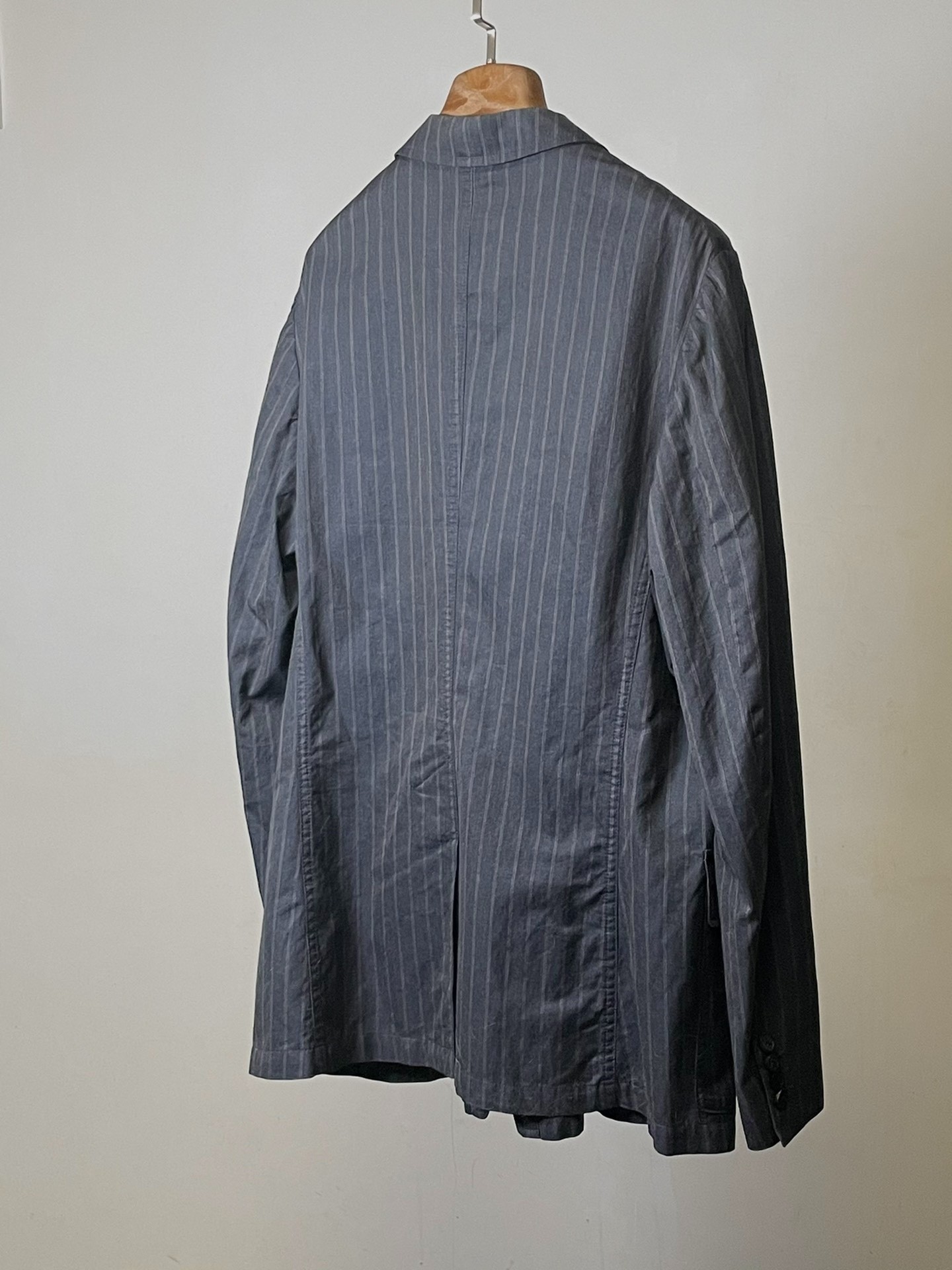 Dries Van Noten Gray Striped Blazer — label