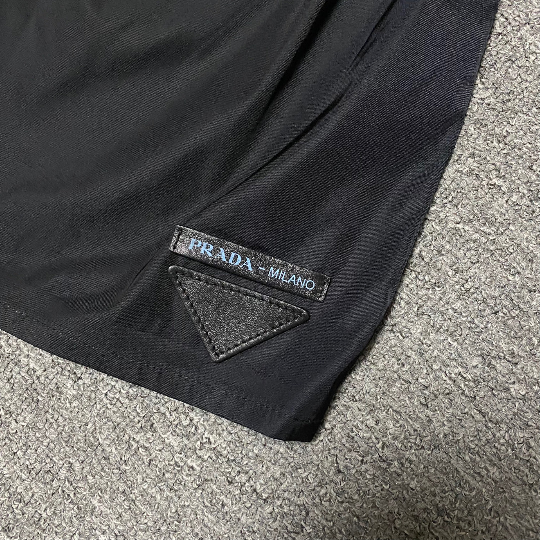 Prada Black Nylon Shorts — detail