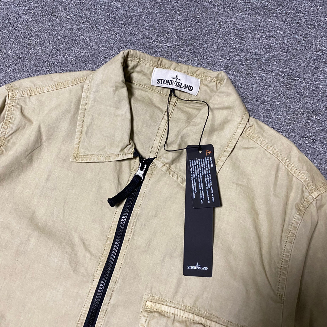 Stone Island Single Pocket Zip-Up Jacket — back