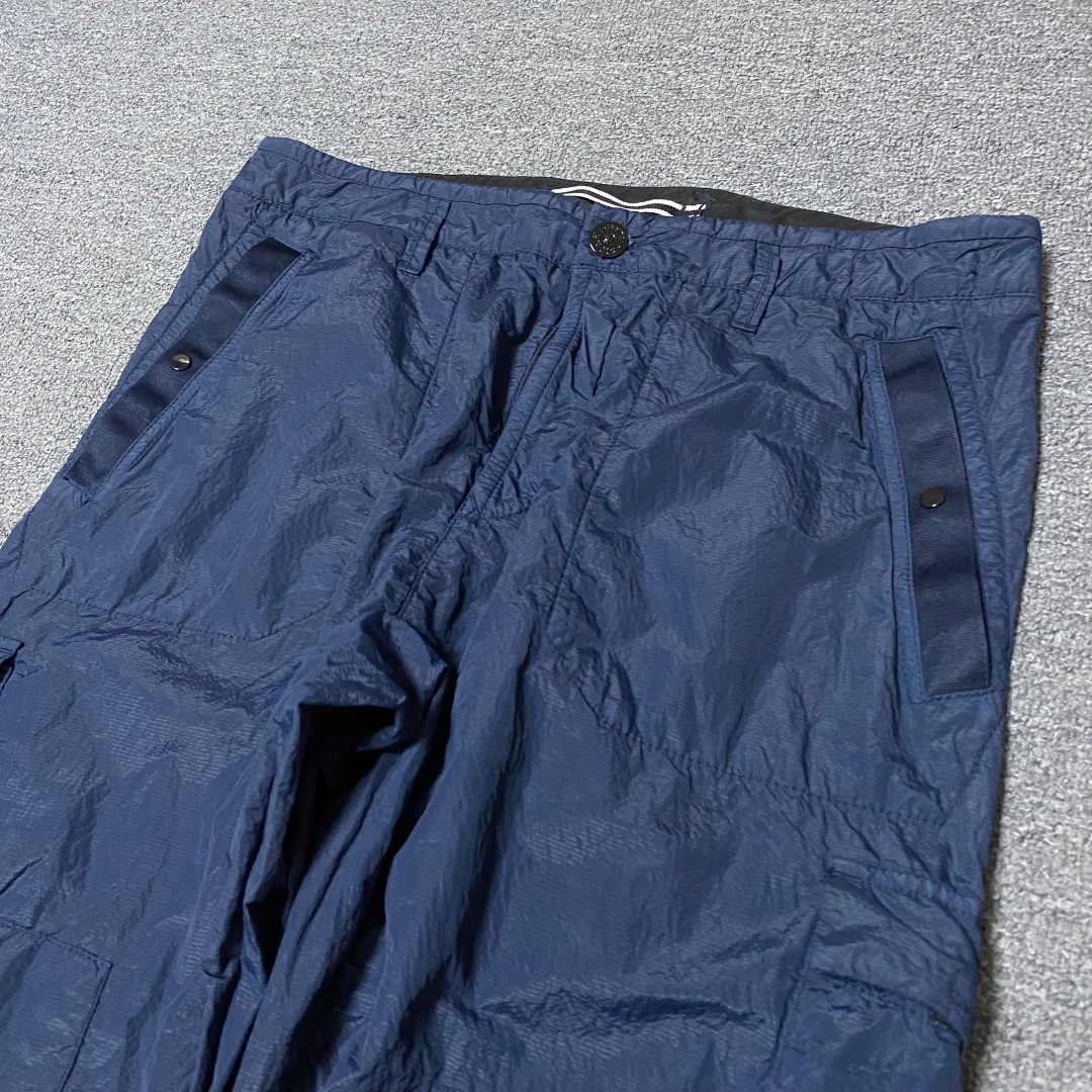 Stone Island Navy Technical Jogger Pants — detail