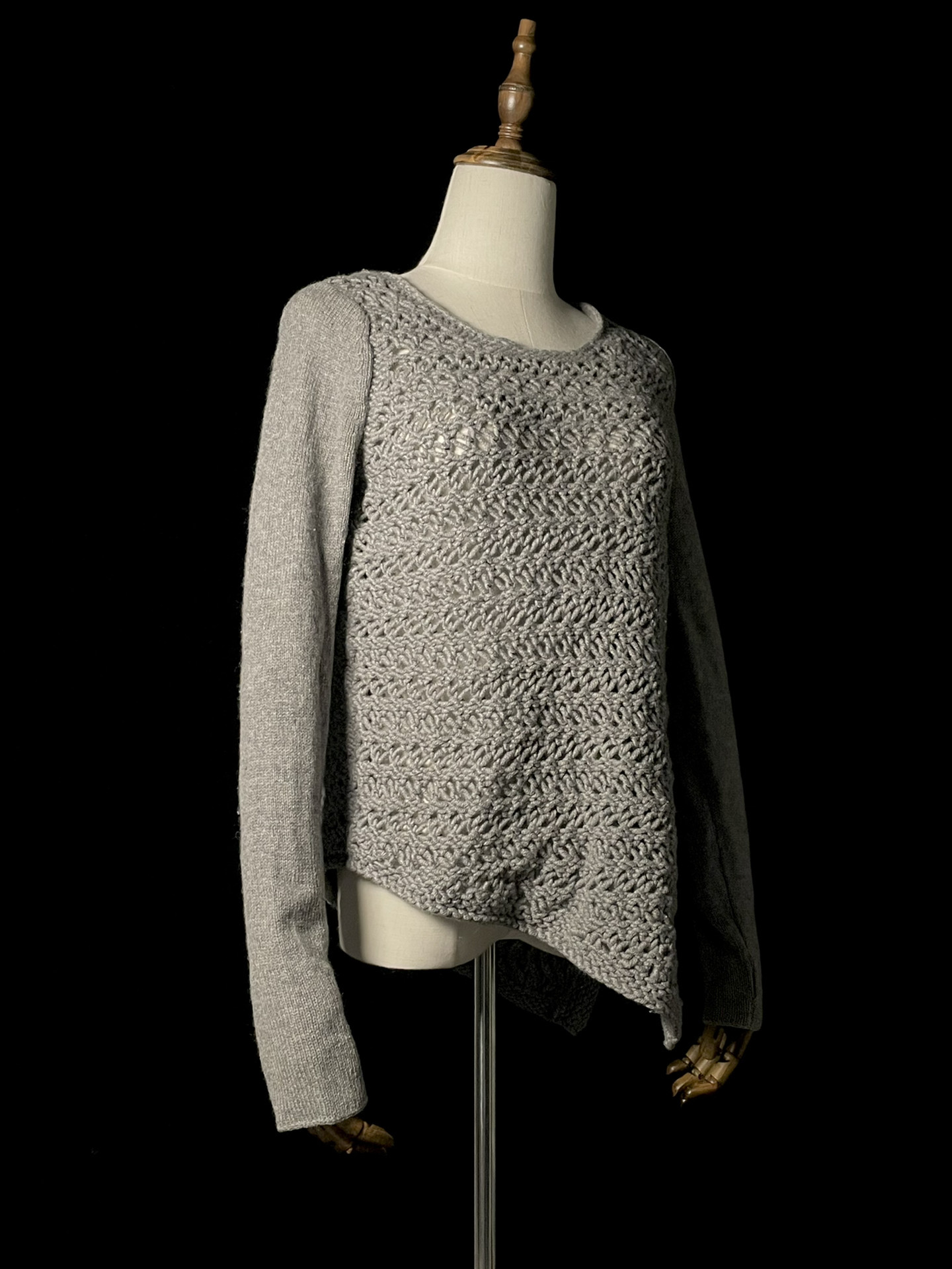 Helmut Lang Asymmetric Wool Knit Sweater