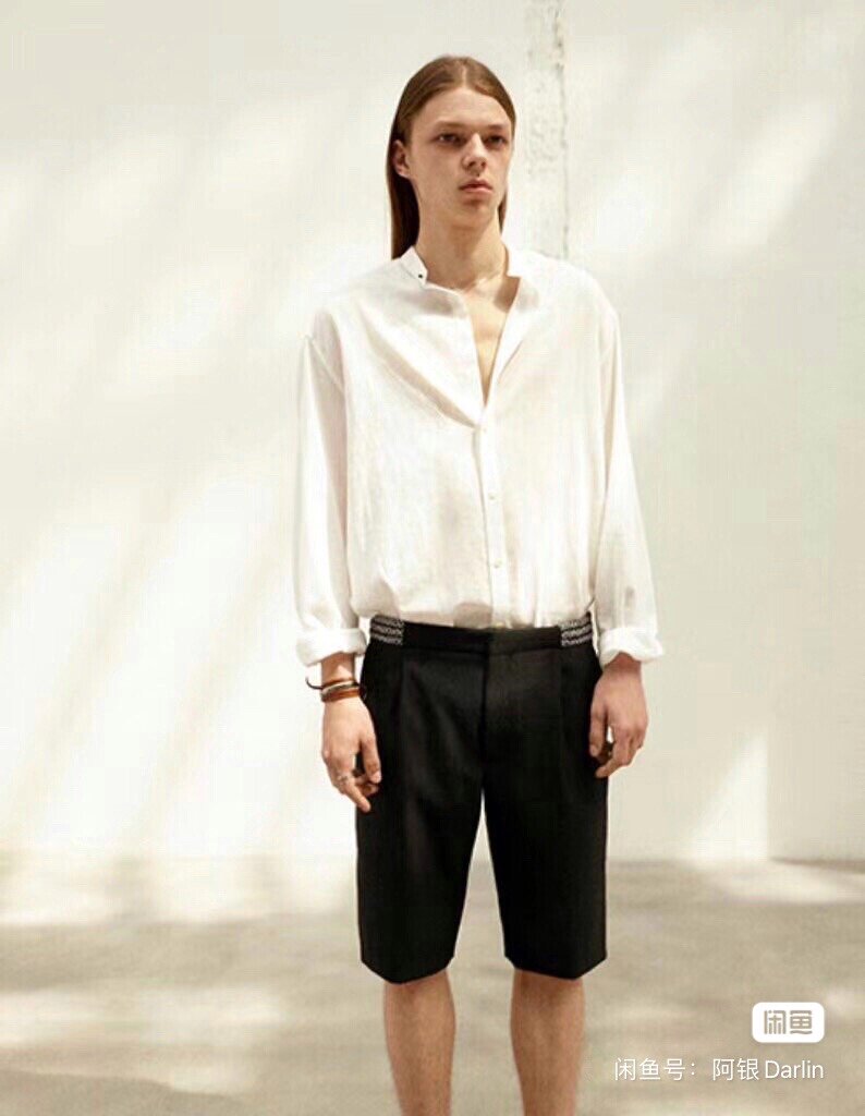 Saint Laurent 18SS Mohair Short Trousers — label