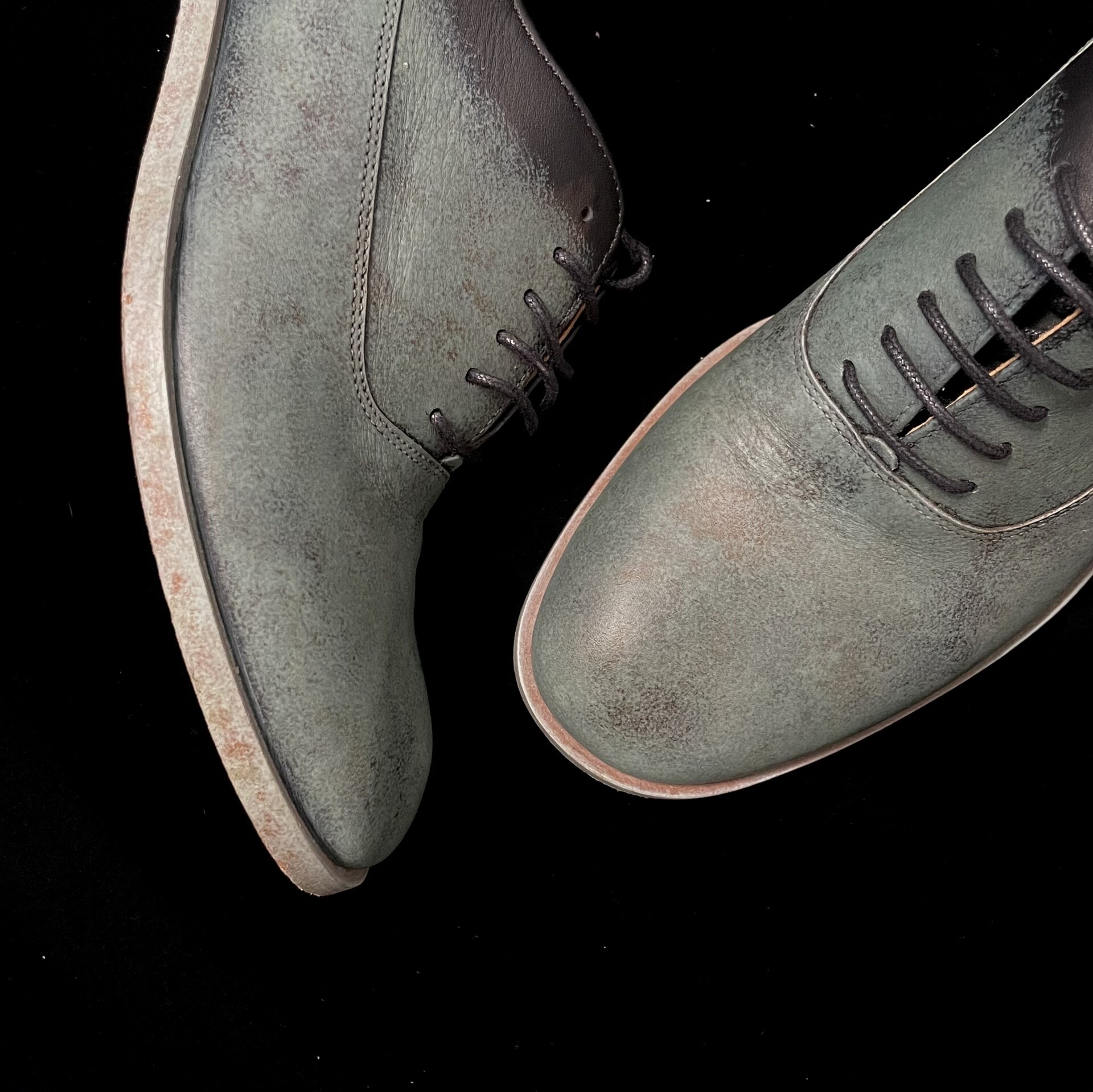Maison Martin Margiela Green Patina Derby — back